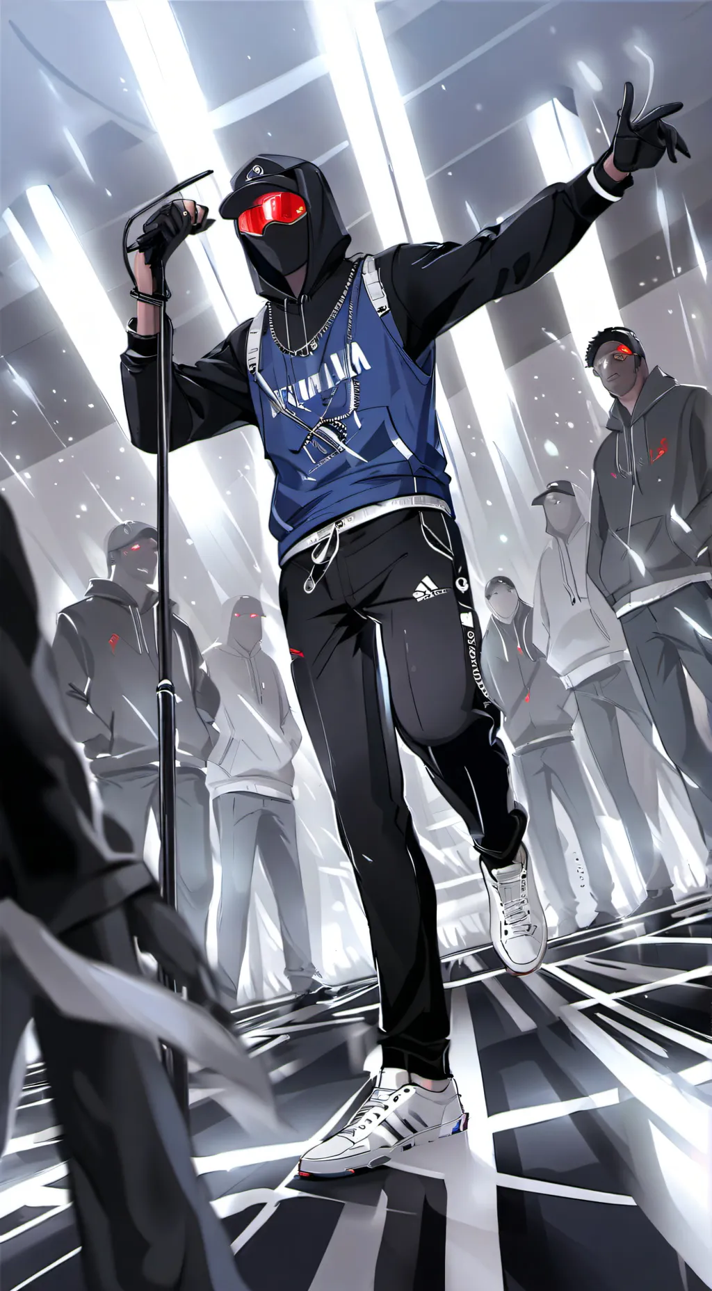 ai character: Rap  surpise  background