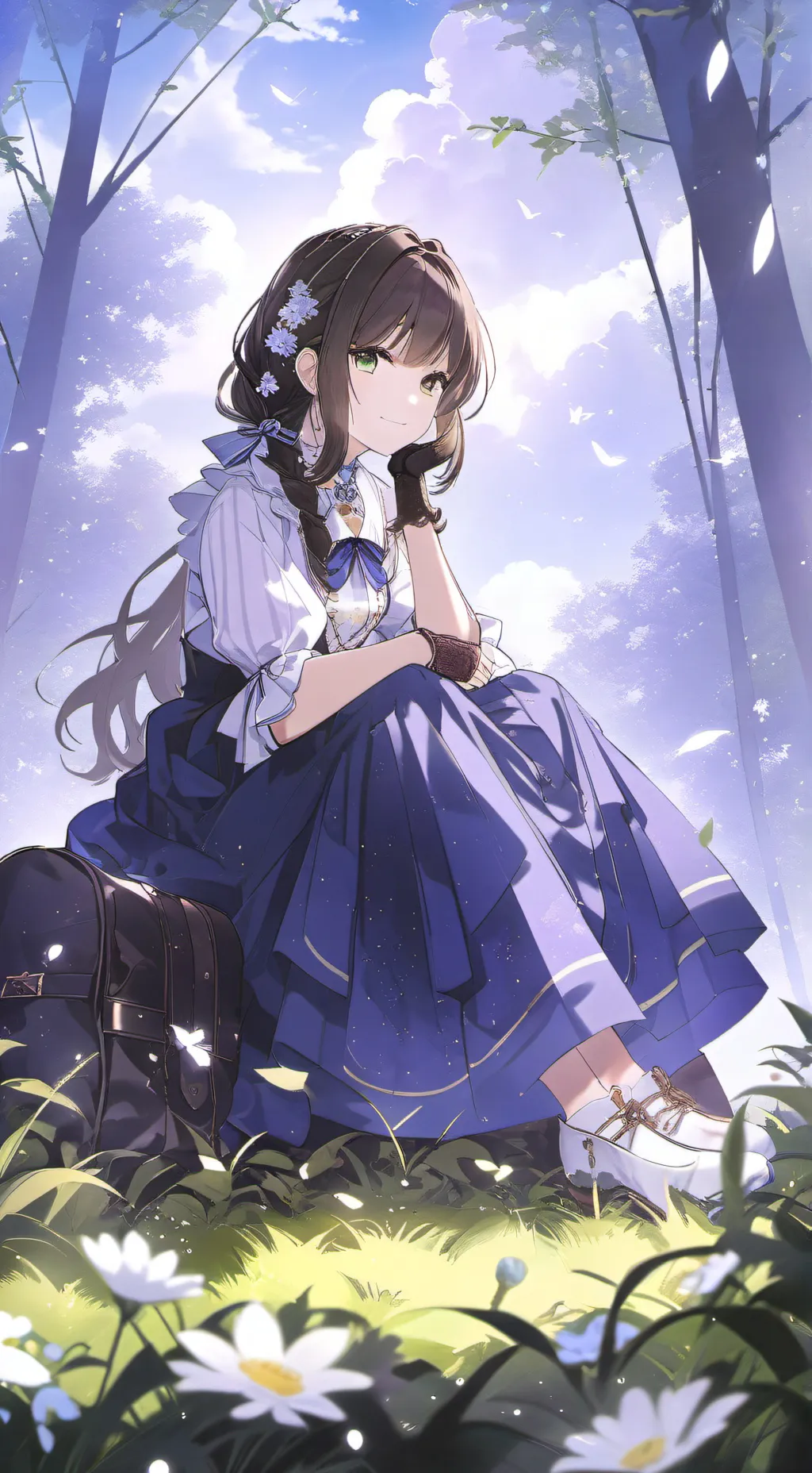 ai character: make her cry background