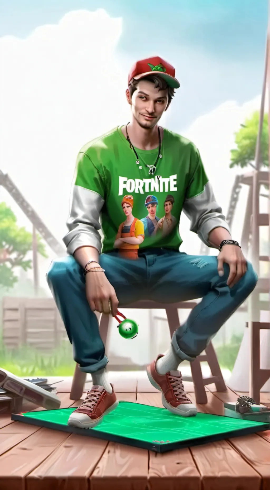 ai character: Andy Villager  background