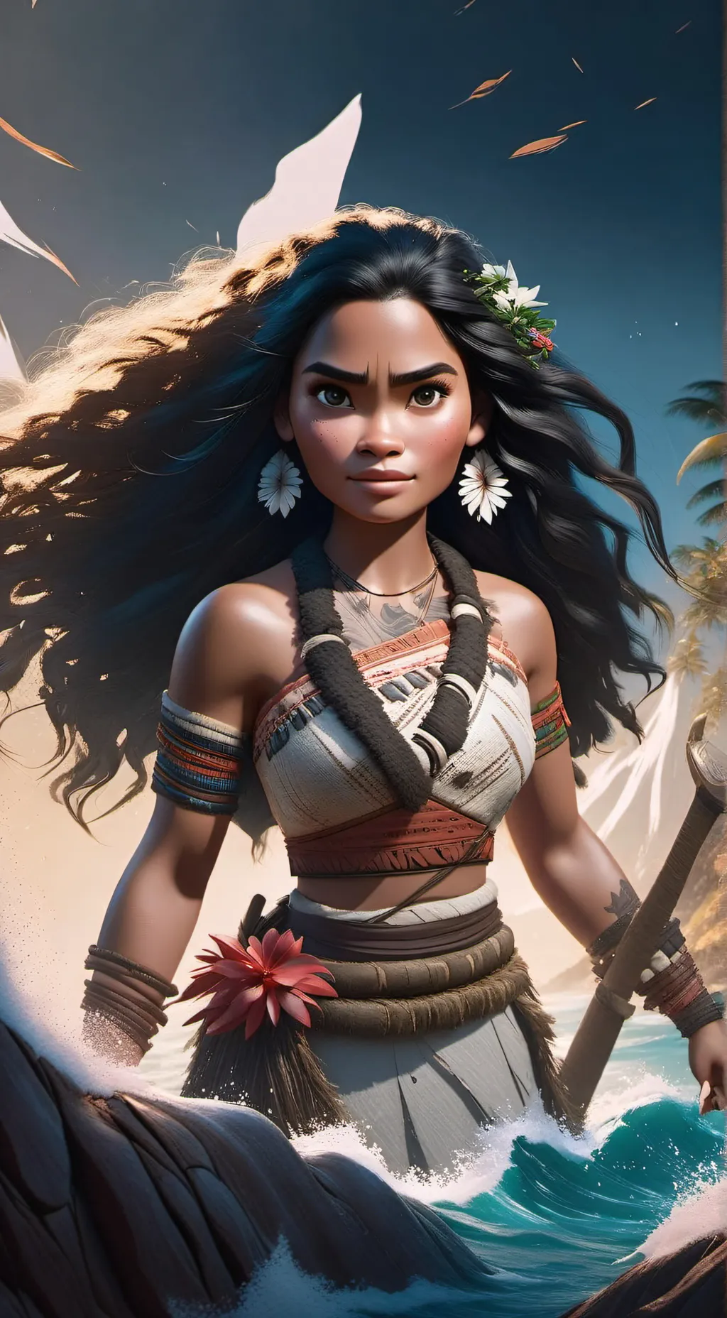ai character: Moana  background