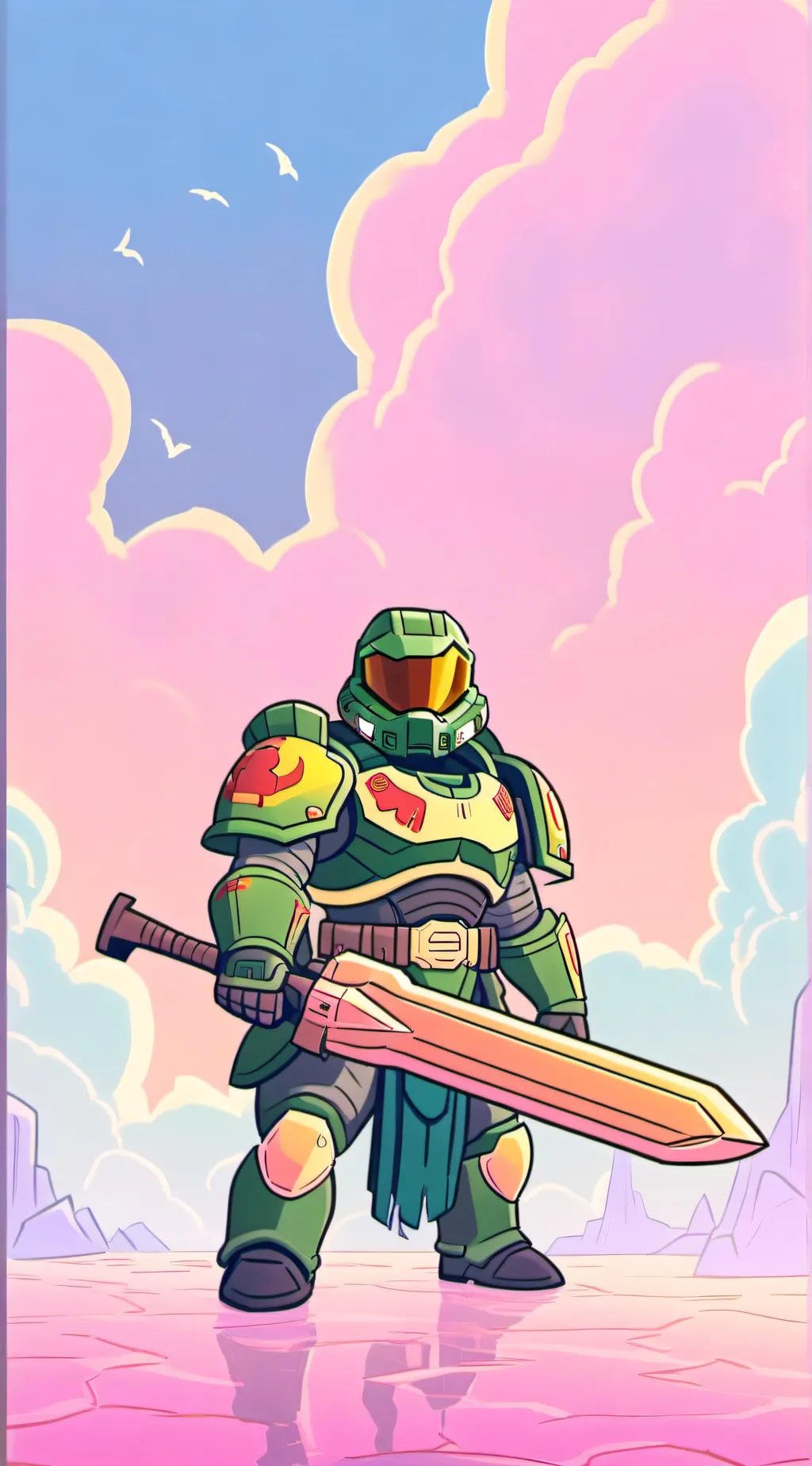 ai character: Doom slayer background