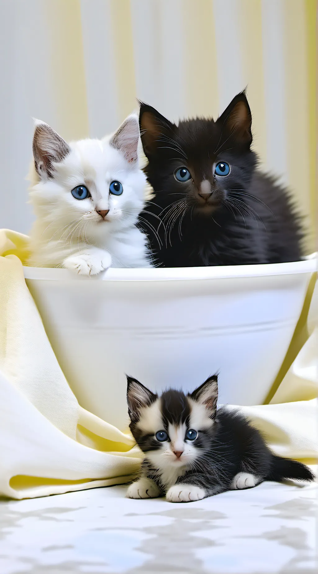 ai character: BABY kittens! background