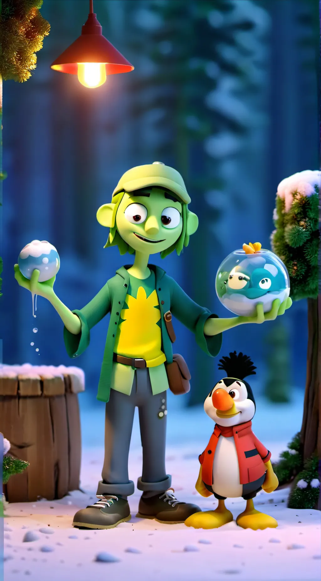 ai character: inverno background