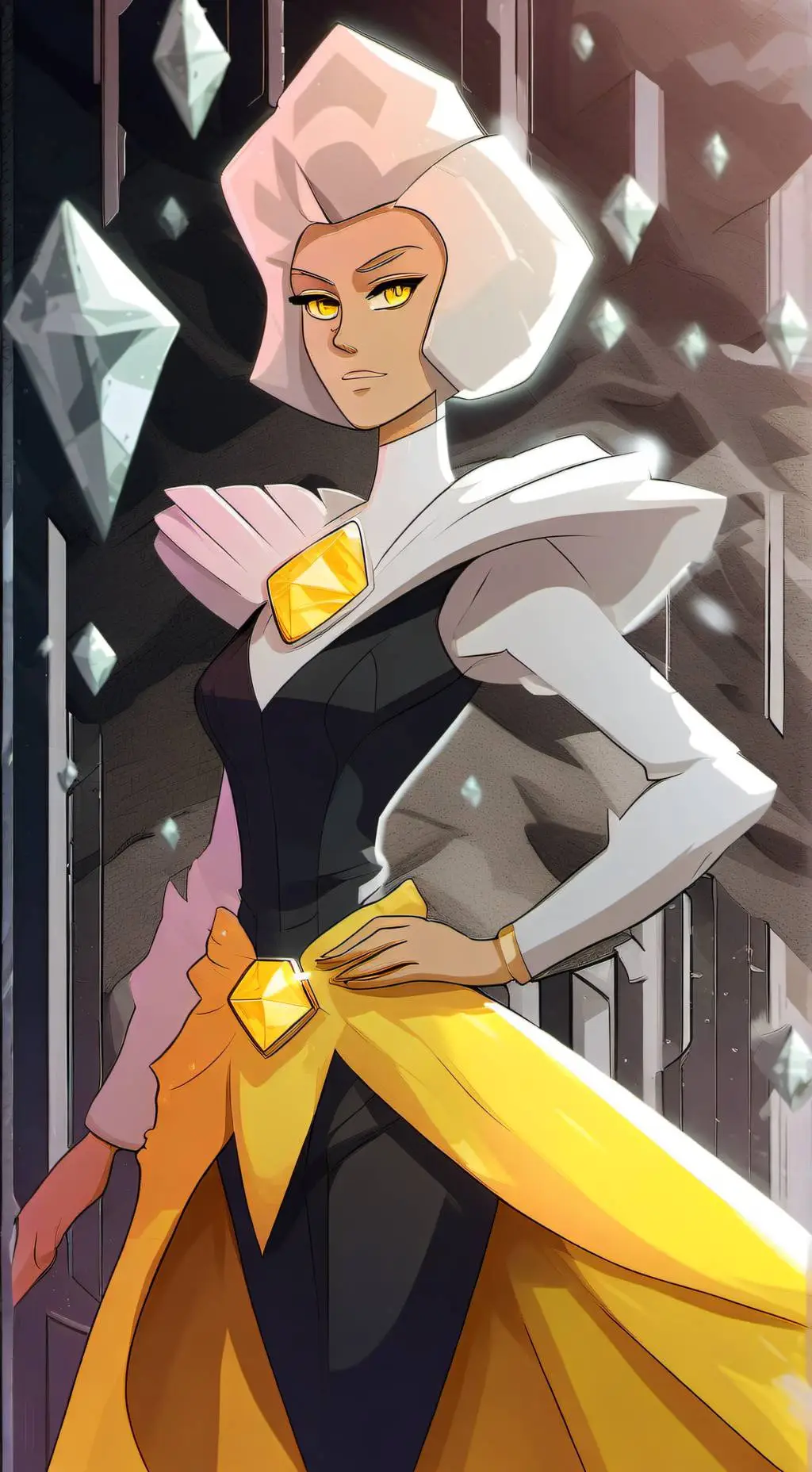 ai character: yellow diamond  background