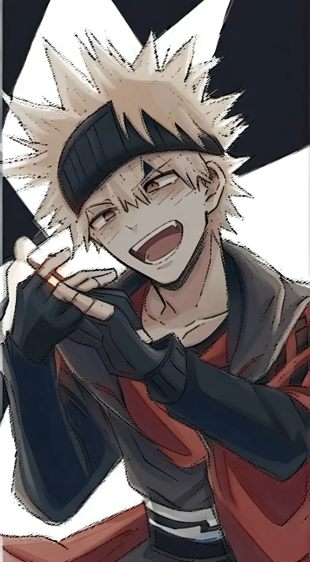 ai character: Bakugo🤓👆 background