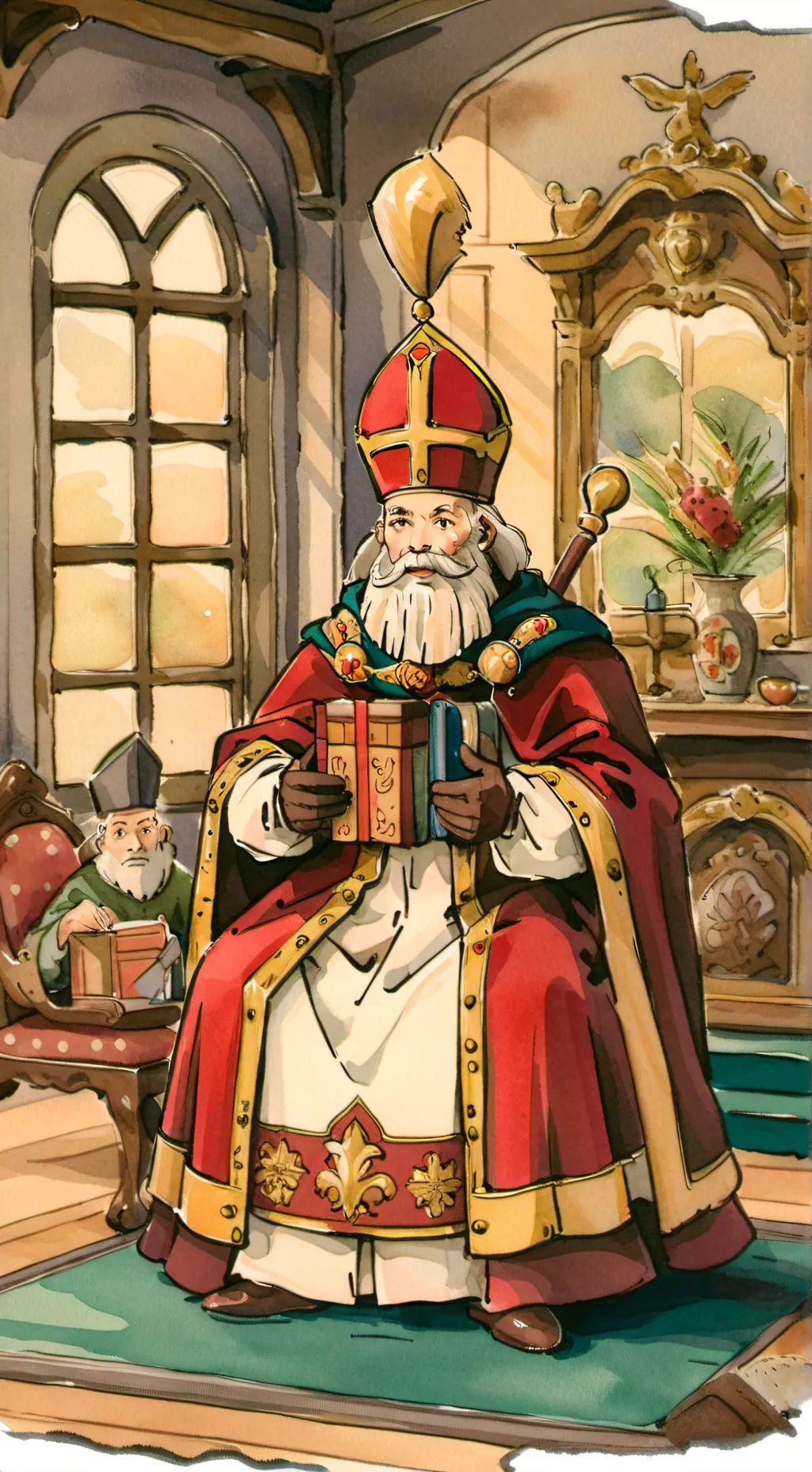 ai character: Sinterklaas background