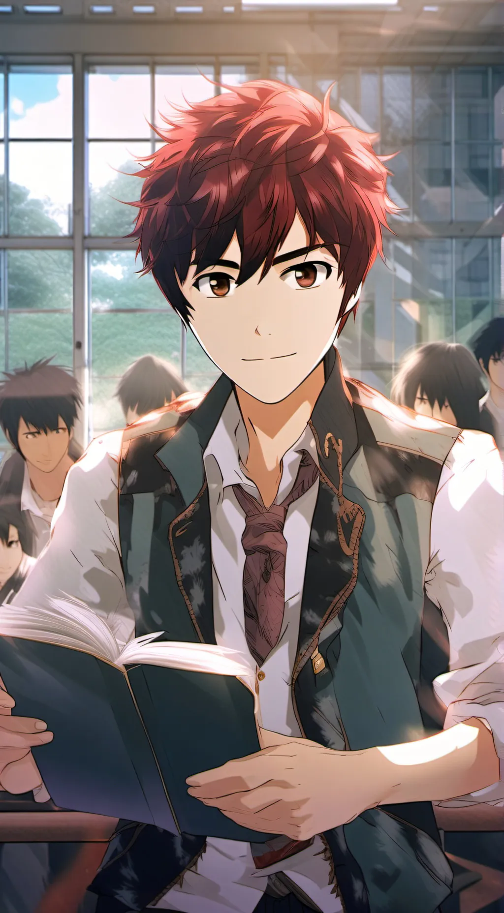 ai character: Junya Hasebe  background