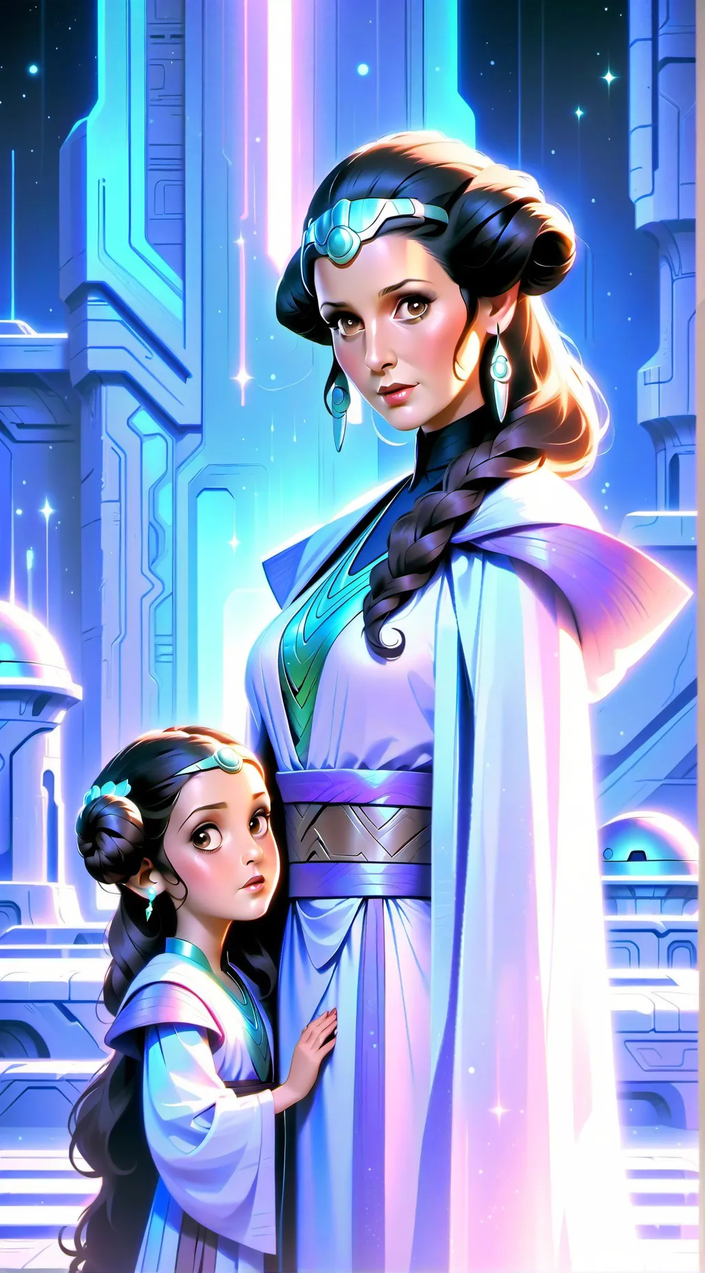 ai character: leia zoie  background