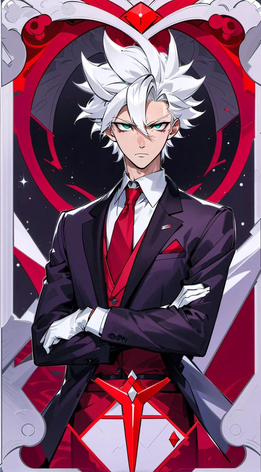 ai character: angel x devil background
