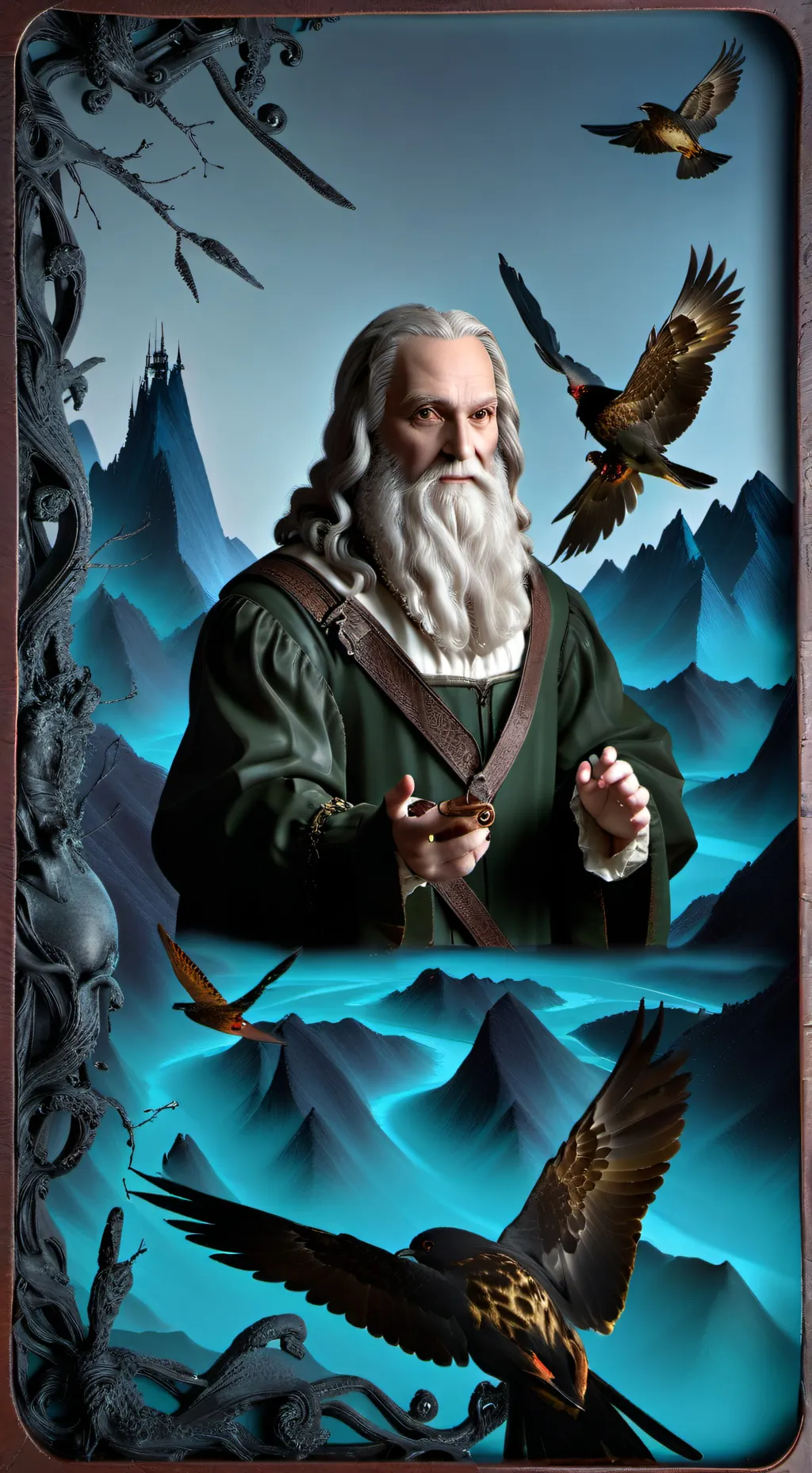 ai character: Leonardo da Vinci background