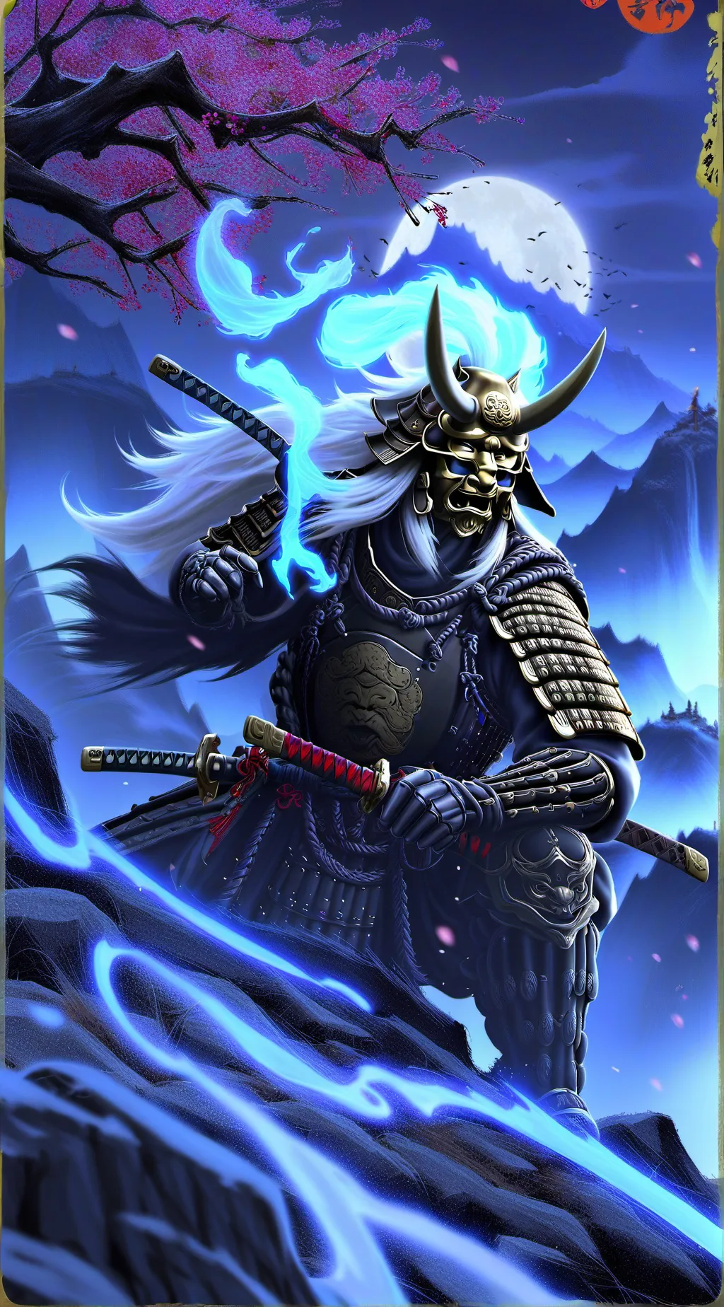 ai character: The Cursed Samurai background