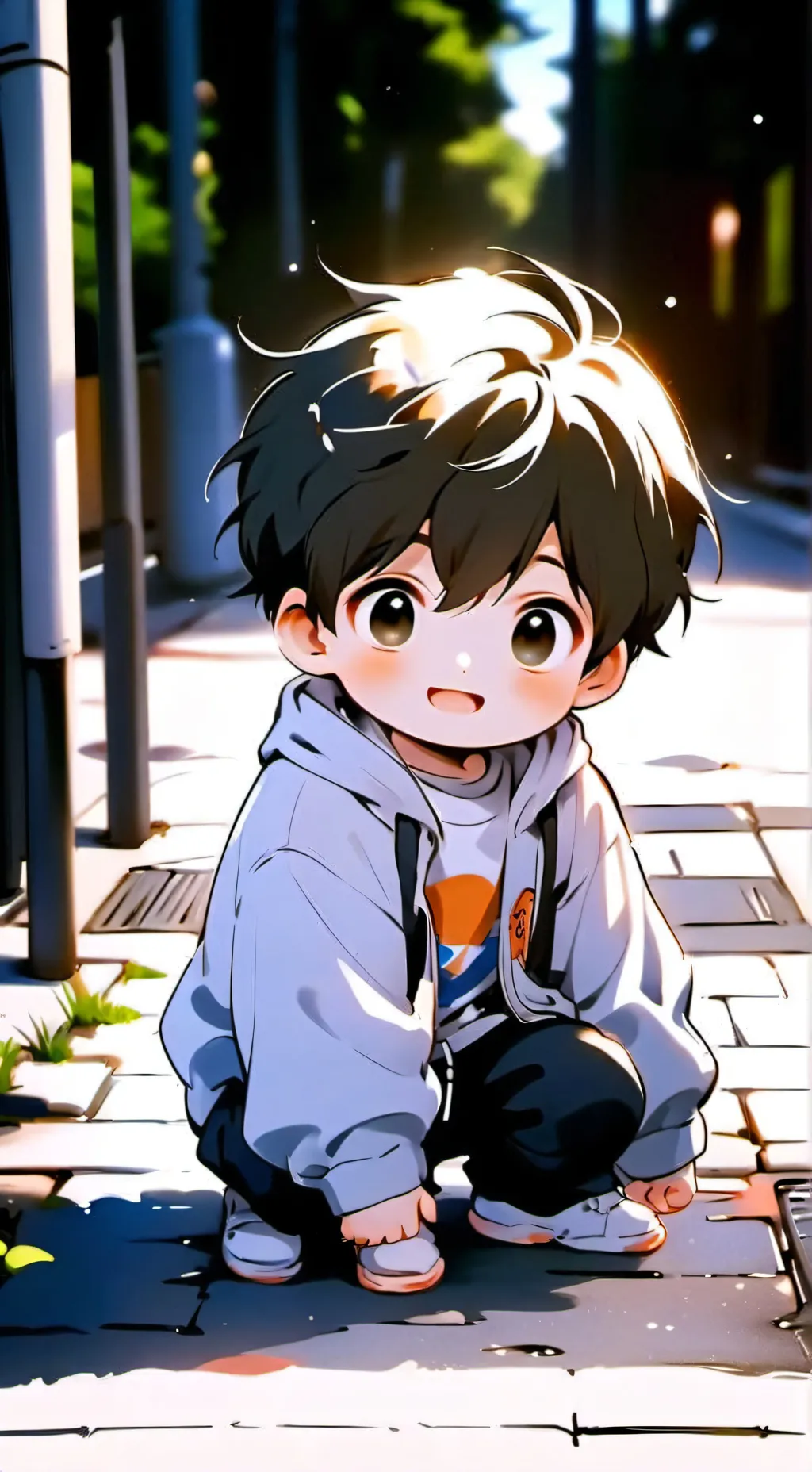 ai character: Toddler ￼￼ background