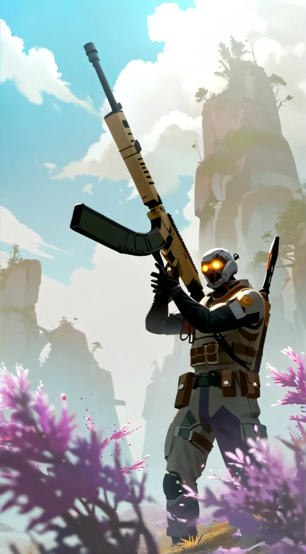 ai character: sniper funny man background