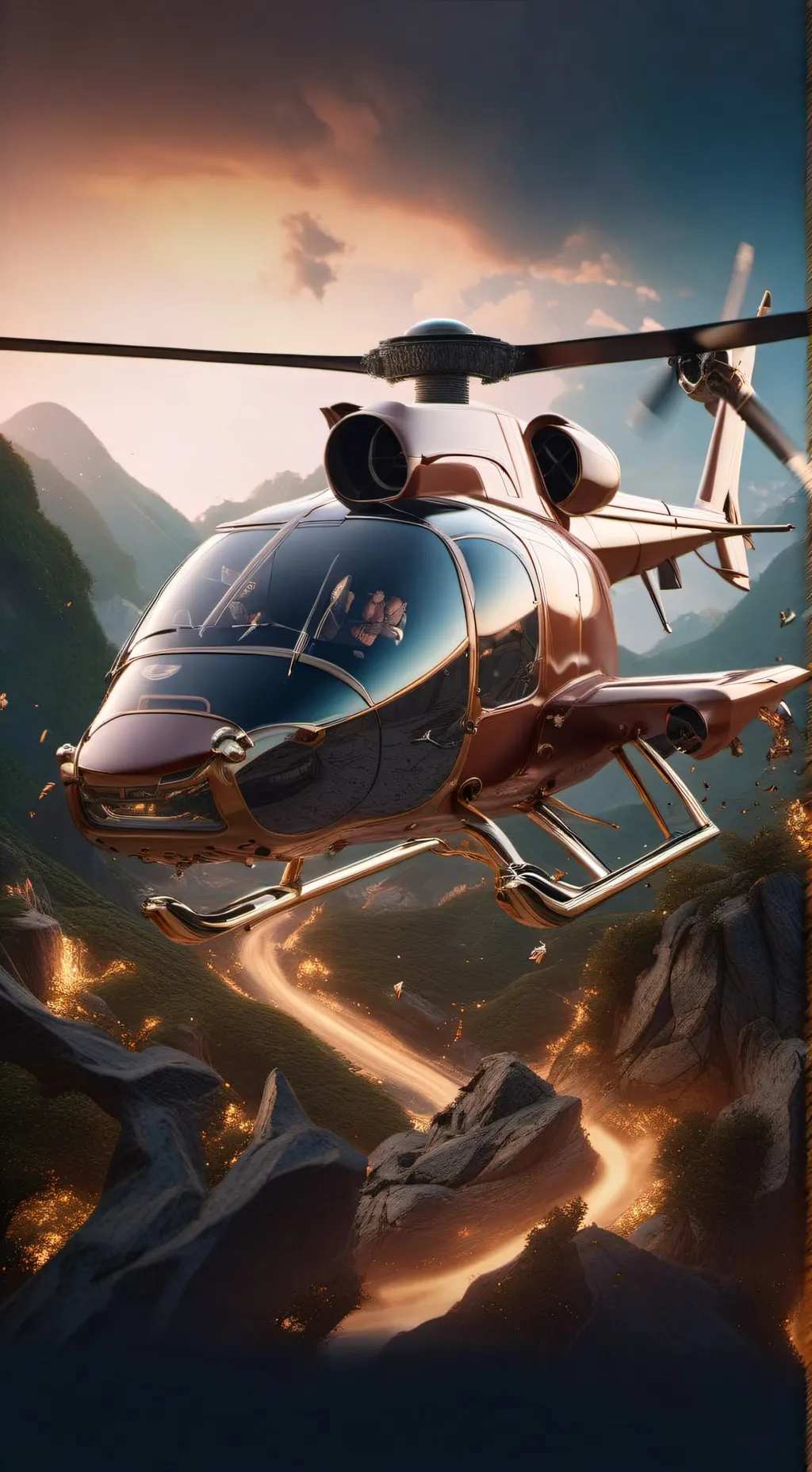 ai character: MD helicopter ride background