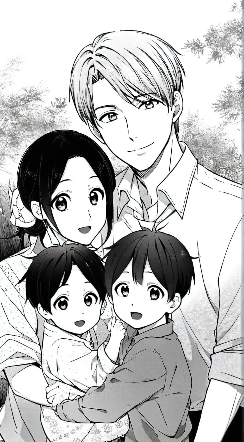 ai character: baby jax mike  dad background