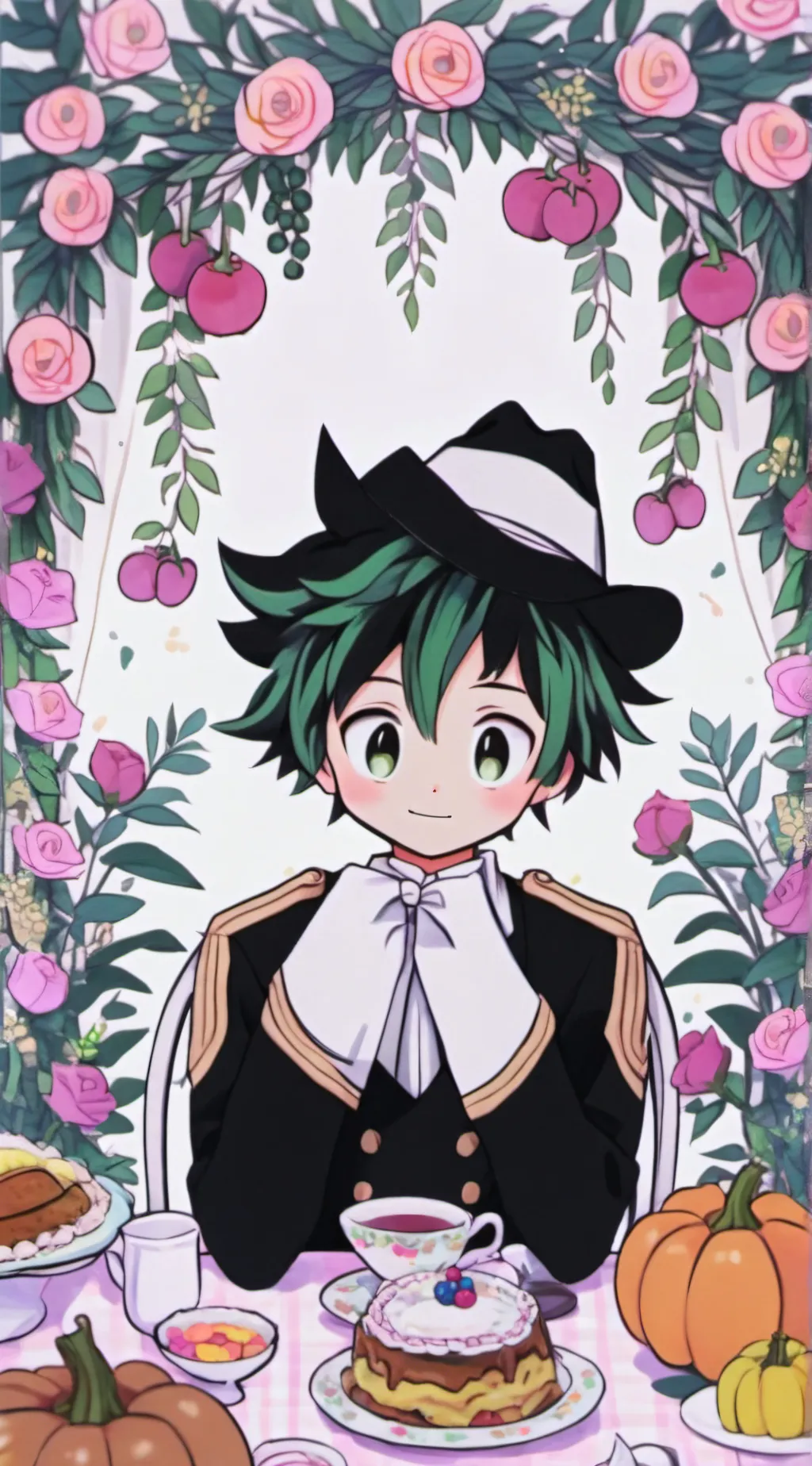 ai character: MHA THANKSGIVING background