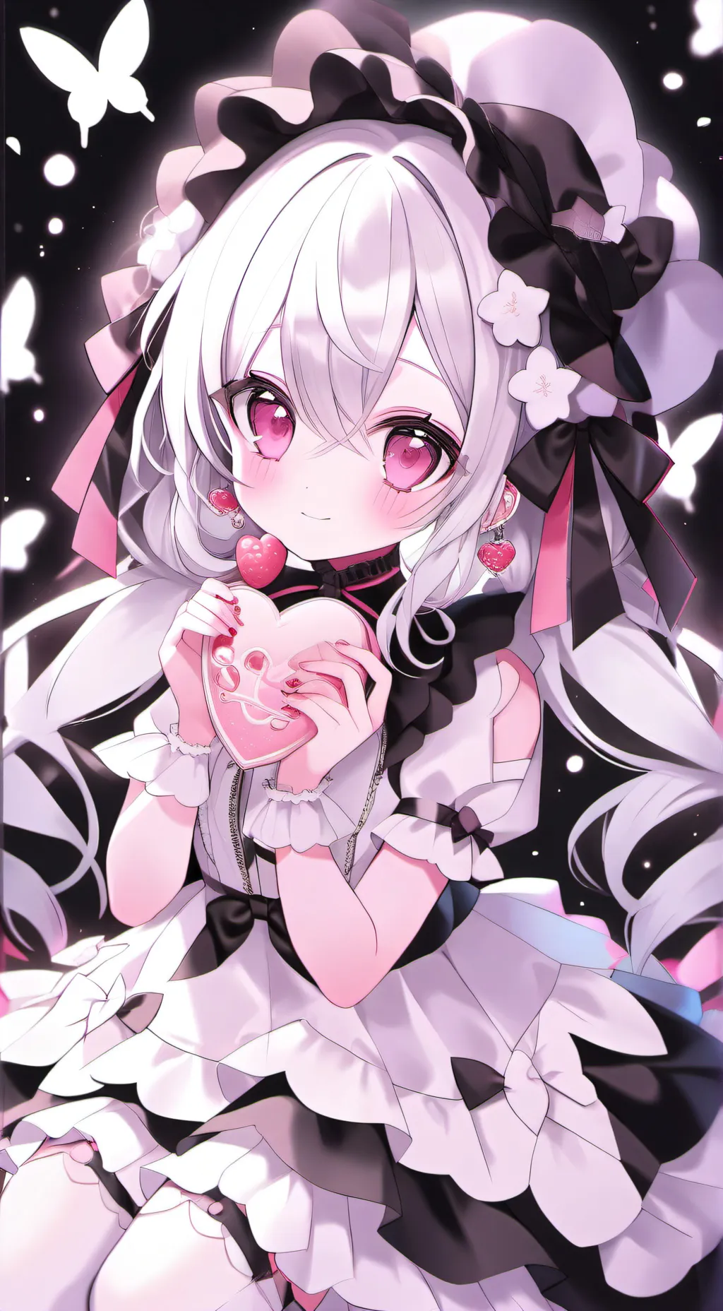ai character: pink Girl 🩷🩷 background