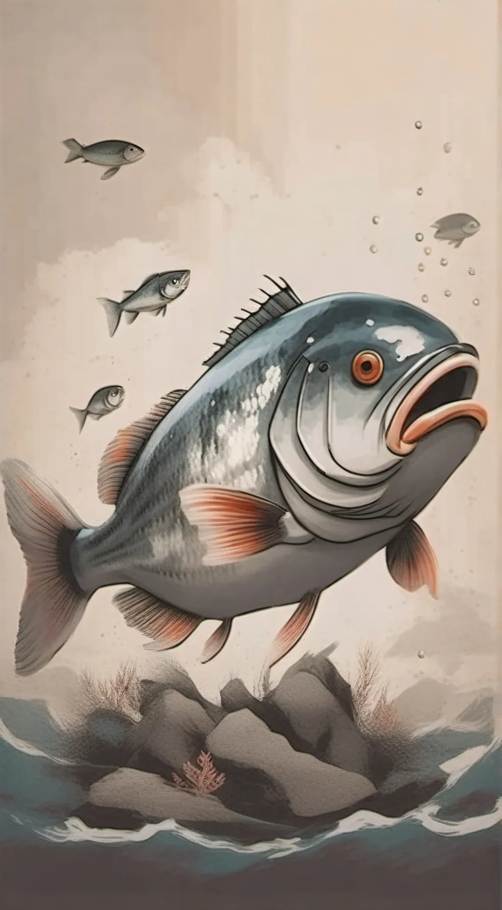 ai character: fishy blop background