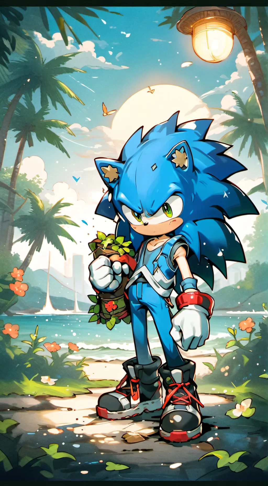 ai character: sonic crew.🍆🍆🍆🍆🍆 background
