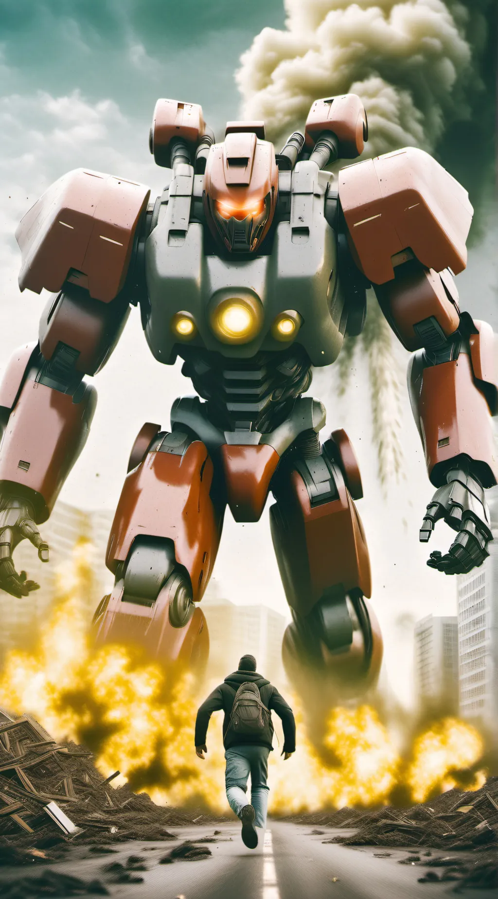 ai character: Giant Robot Attack background