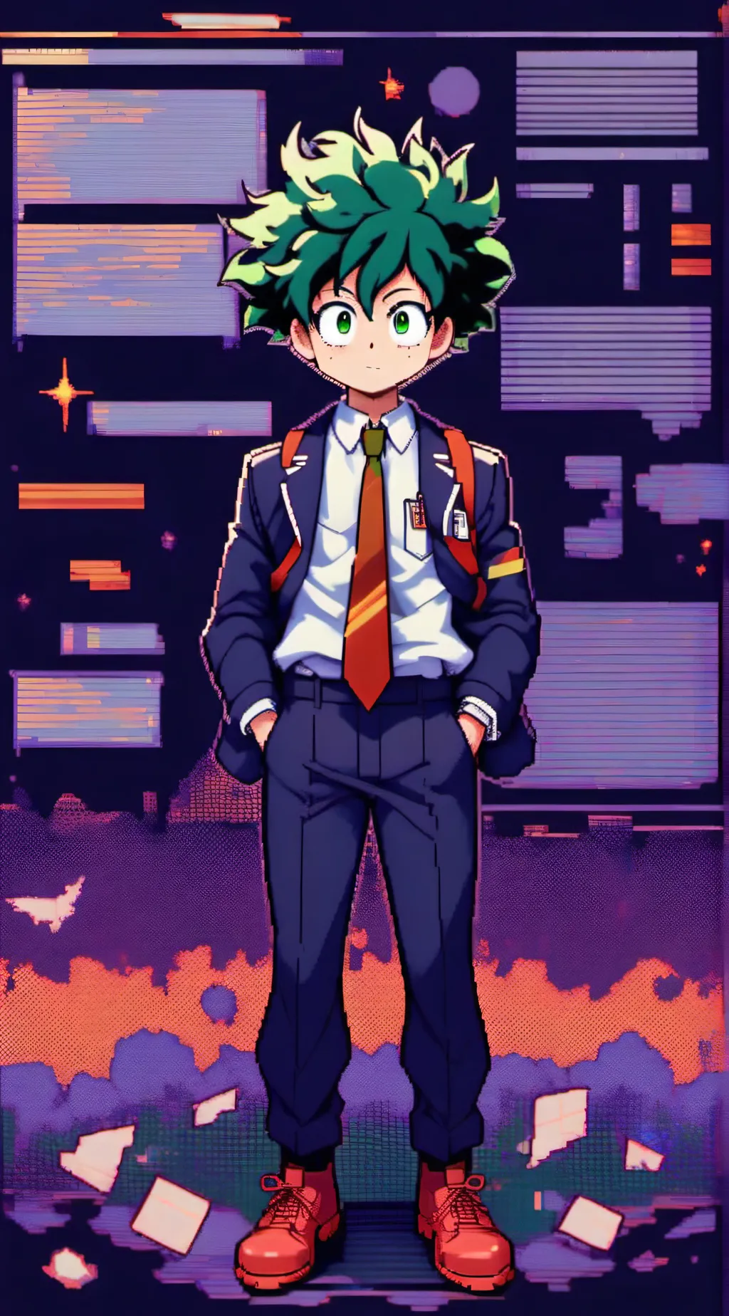 ai character: Izuku Midoriya  background