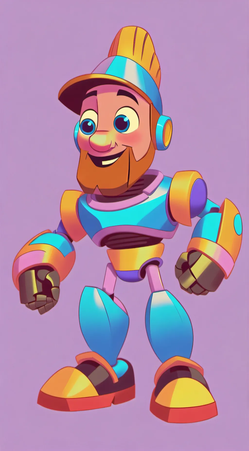 ai character: slef aware robot background