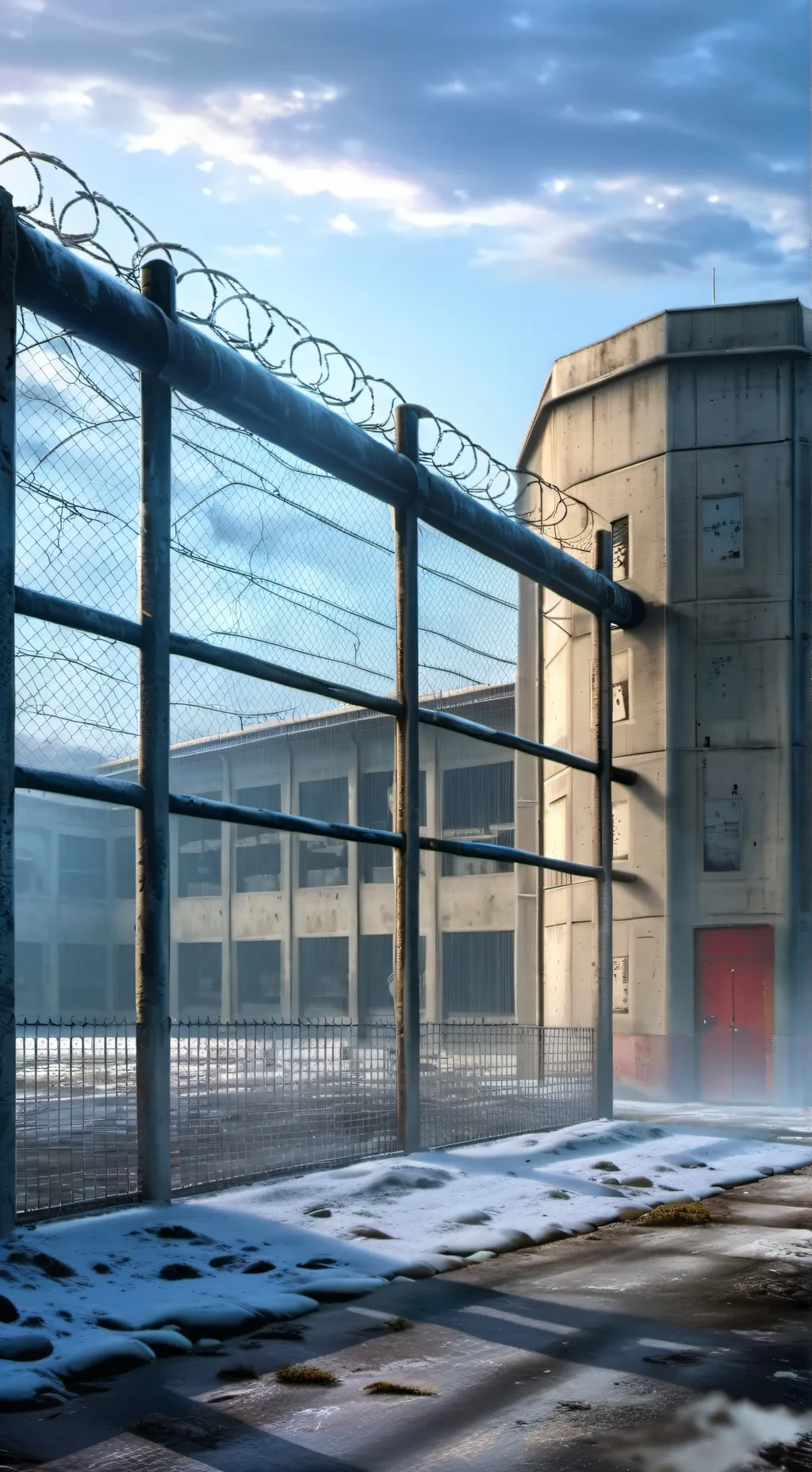 ai character: Realistic prison background