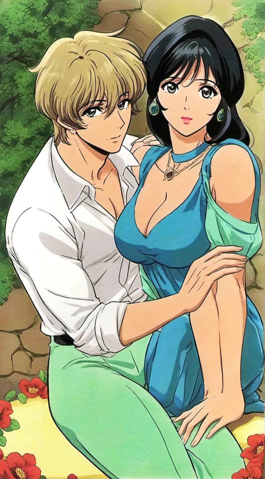 ai character: Sarah and Jake  background