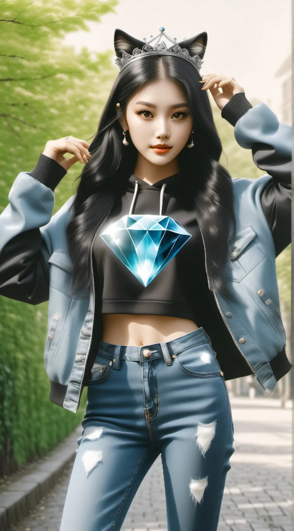 ai character: candy  background