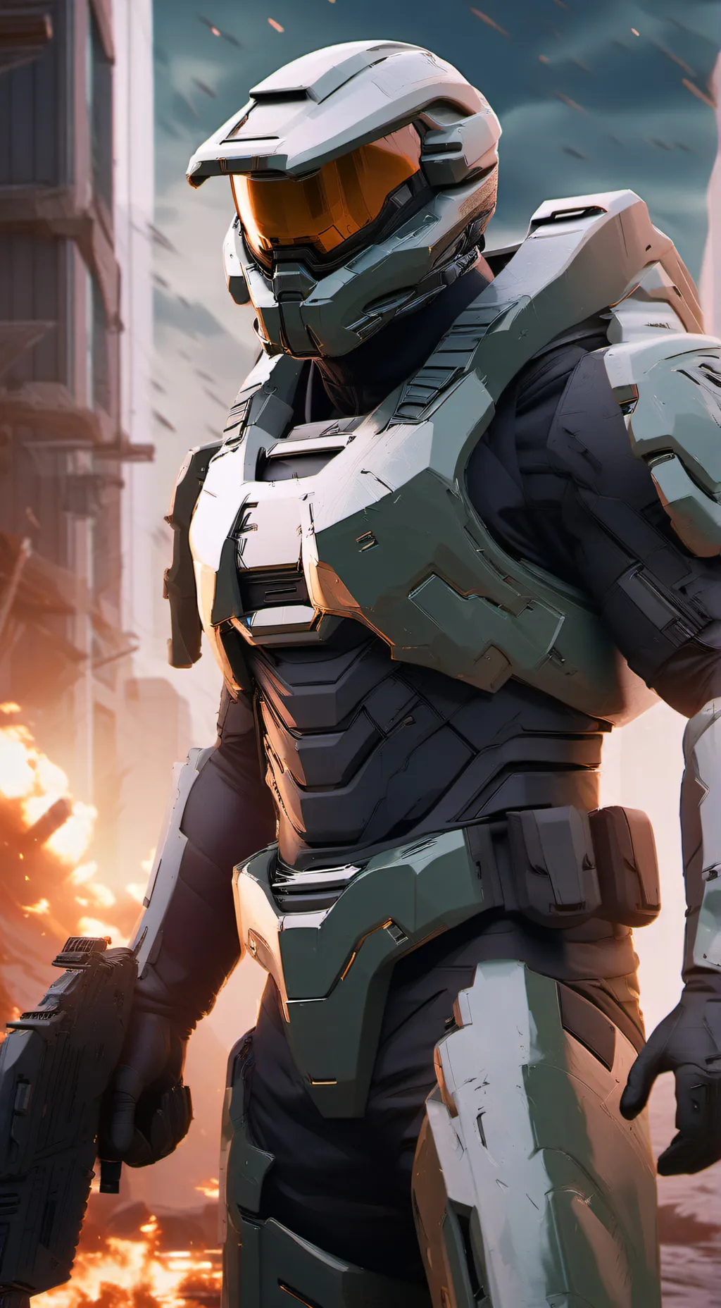 ai character: Master chief  background