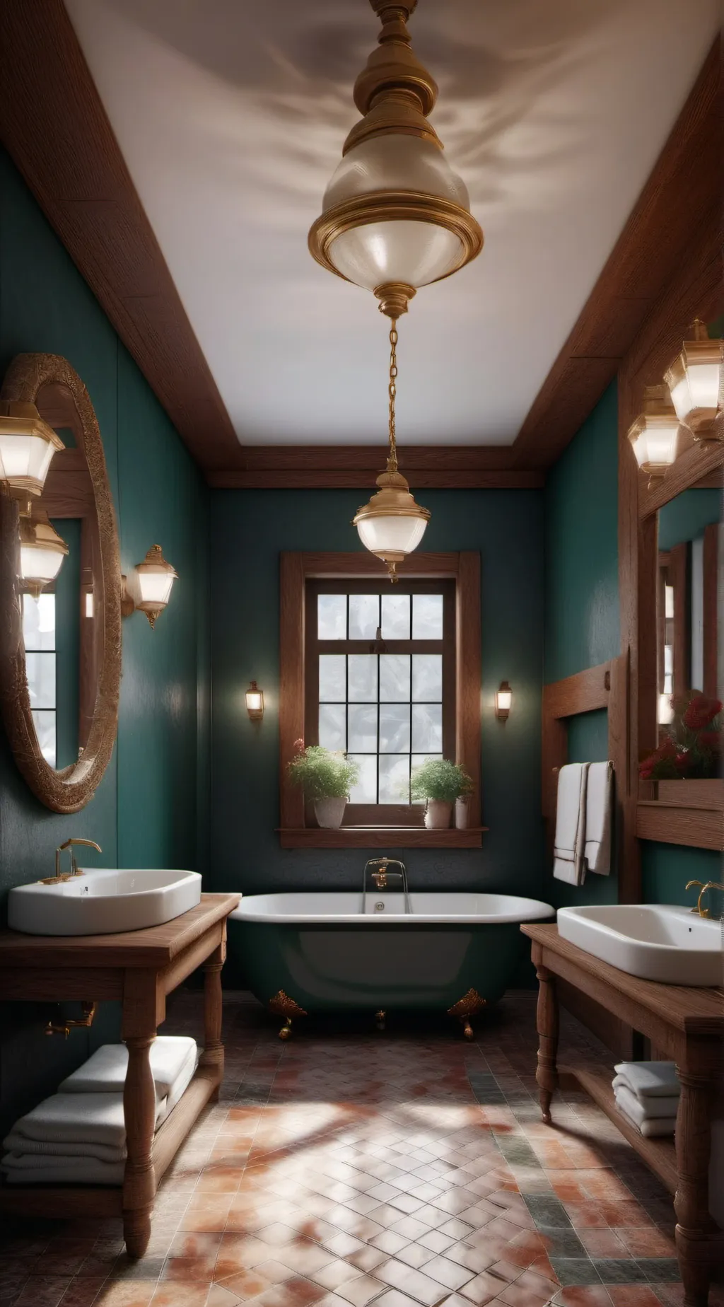ai character: School Bathroom  background