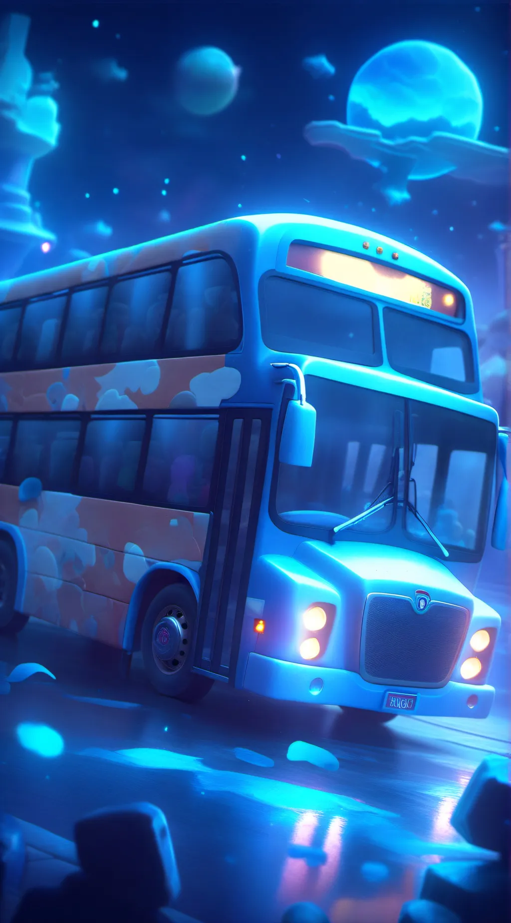 ai character: Bus life background