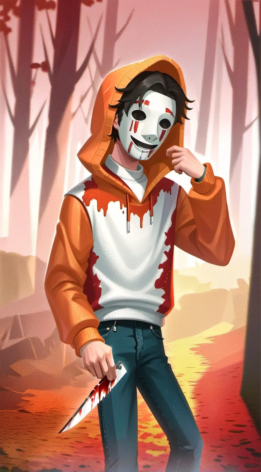 ai character: The pail smiler  background