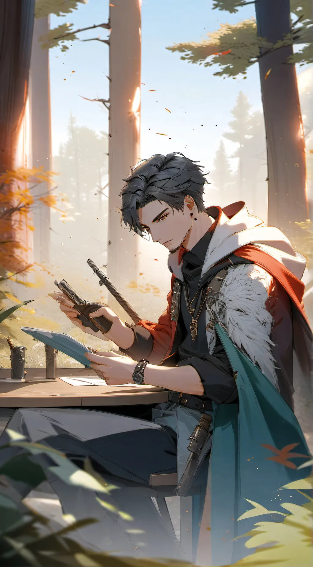 ai character: Ash💔 background
