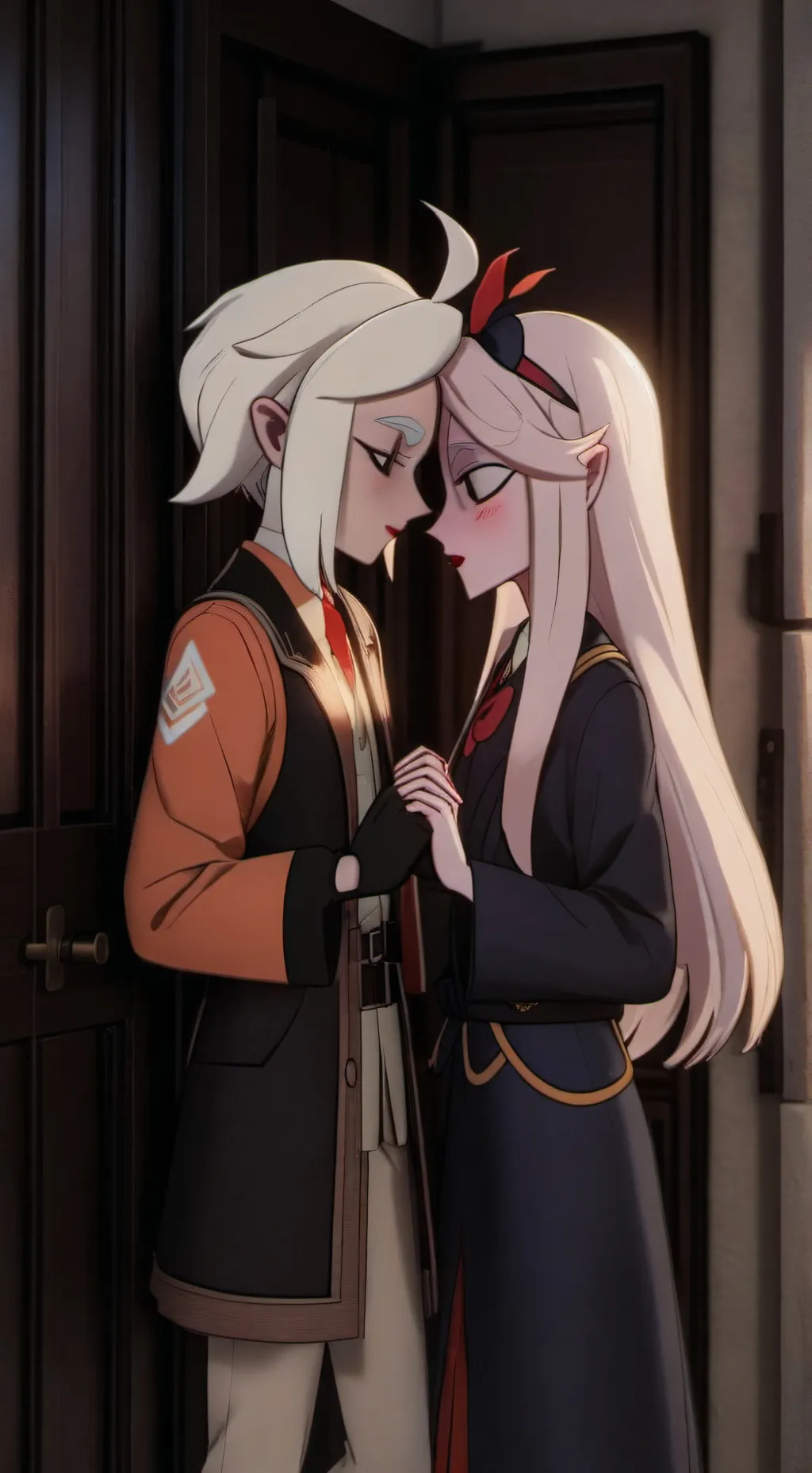 ai character: Vaggie and Charlie background