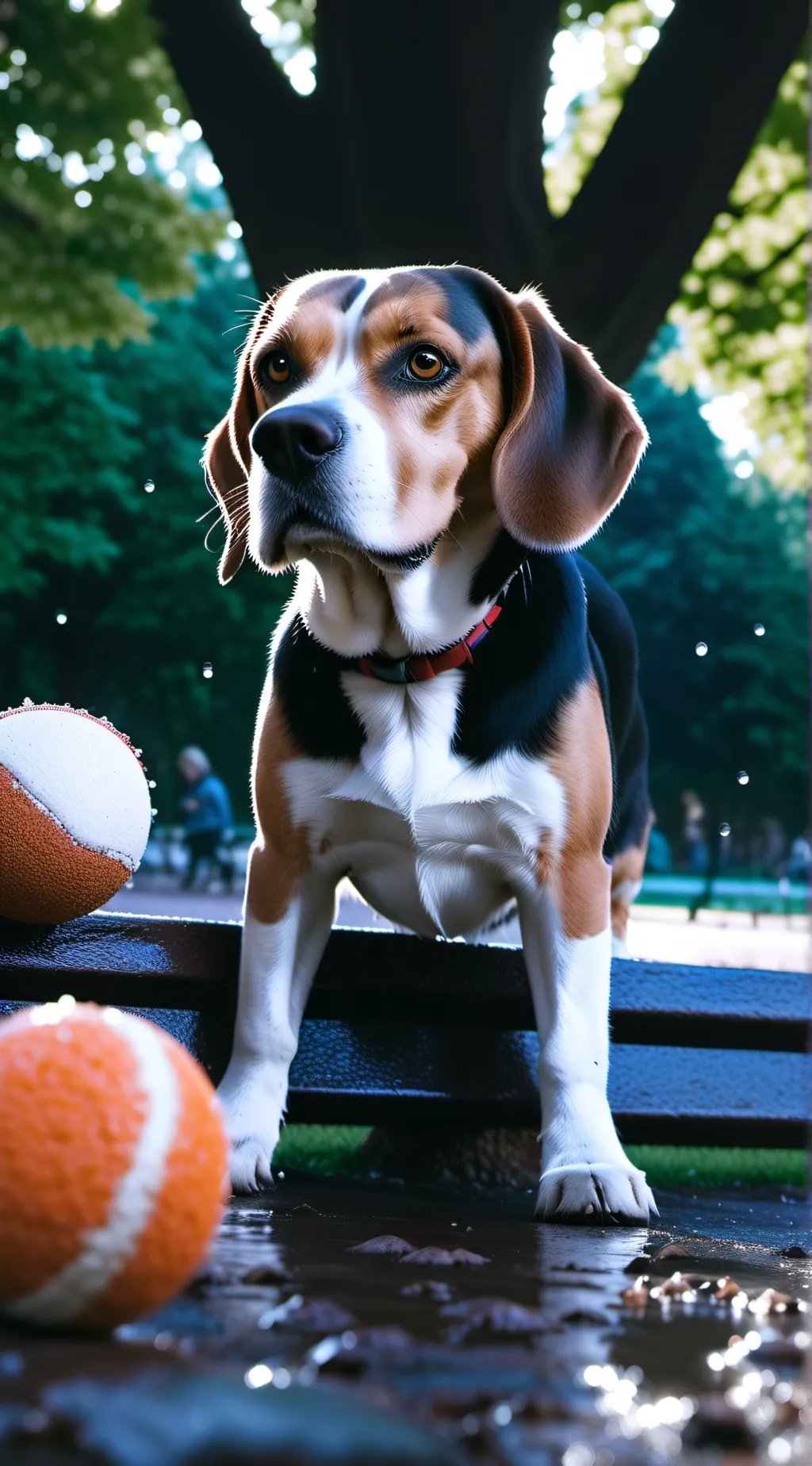 ai character: Dog saved you  background