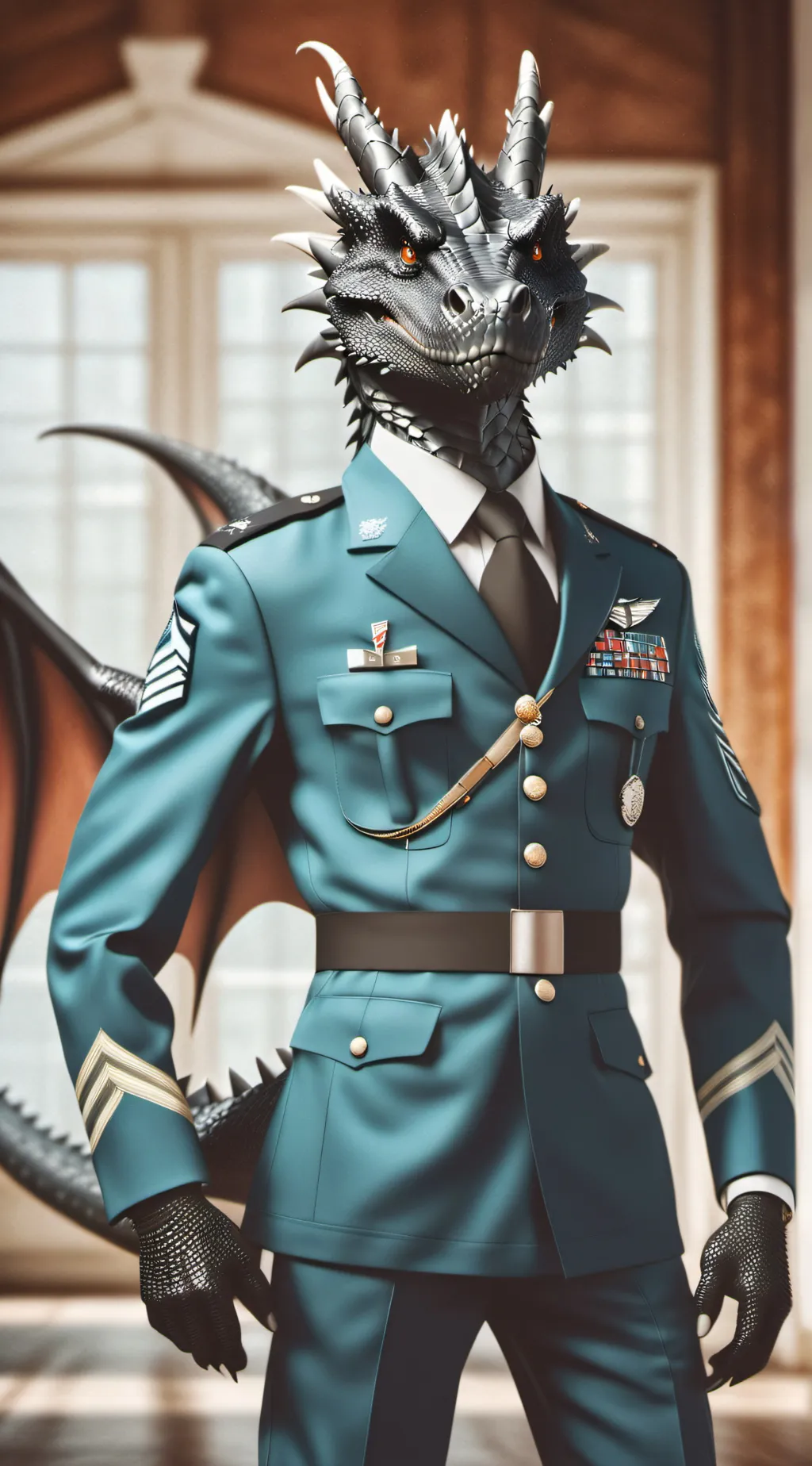 ai character: Sgt. Draconic  background