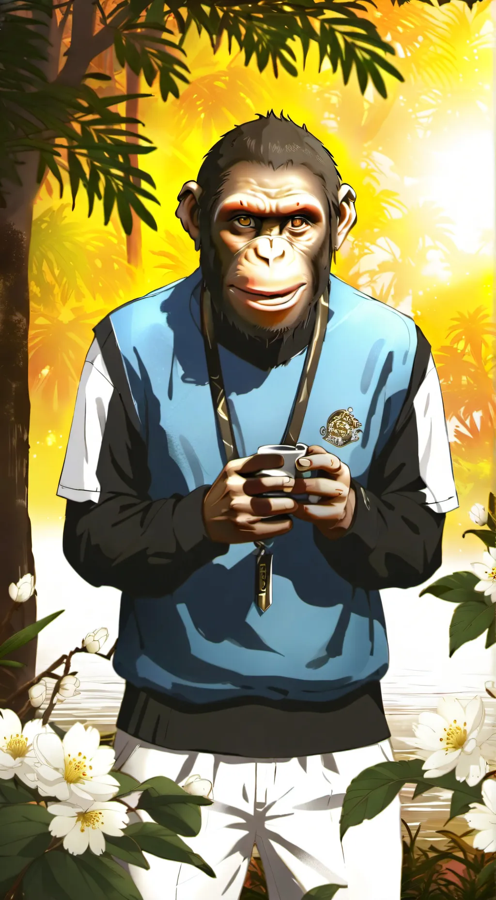 ai character: Curious George background