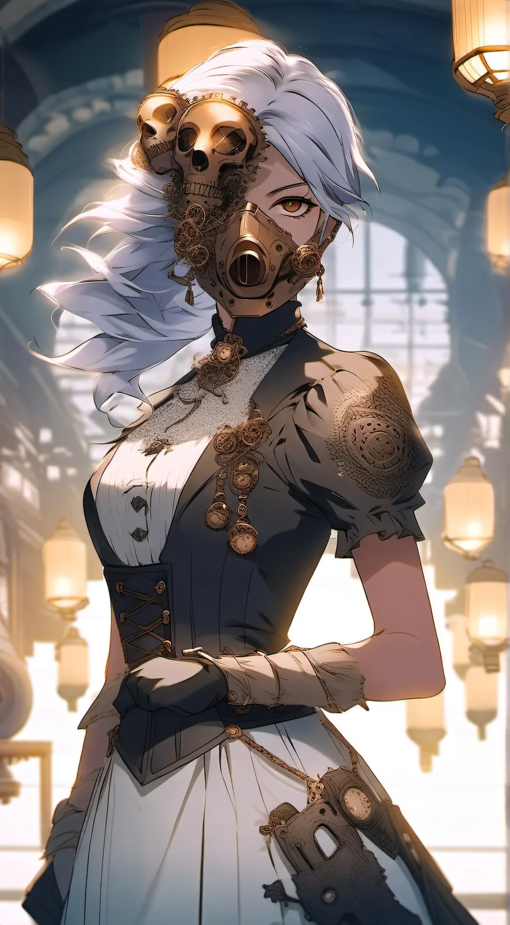 ai character: Mystery Woman background