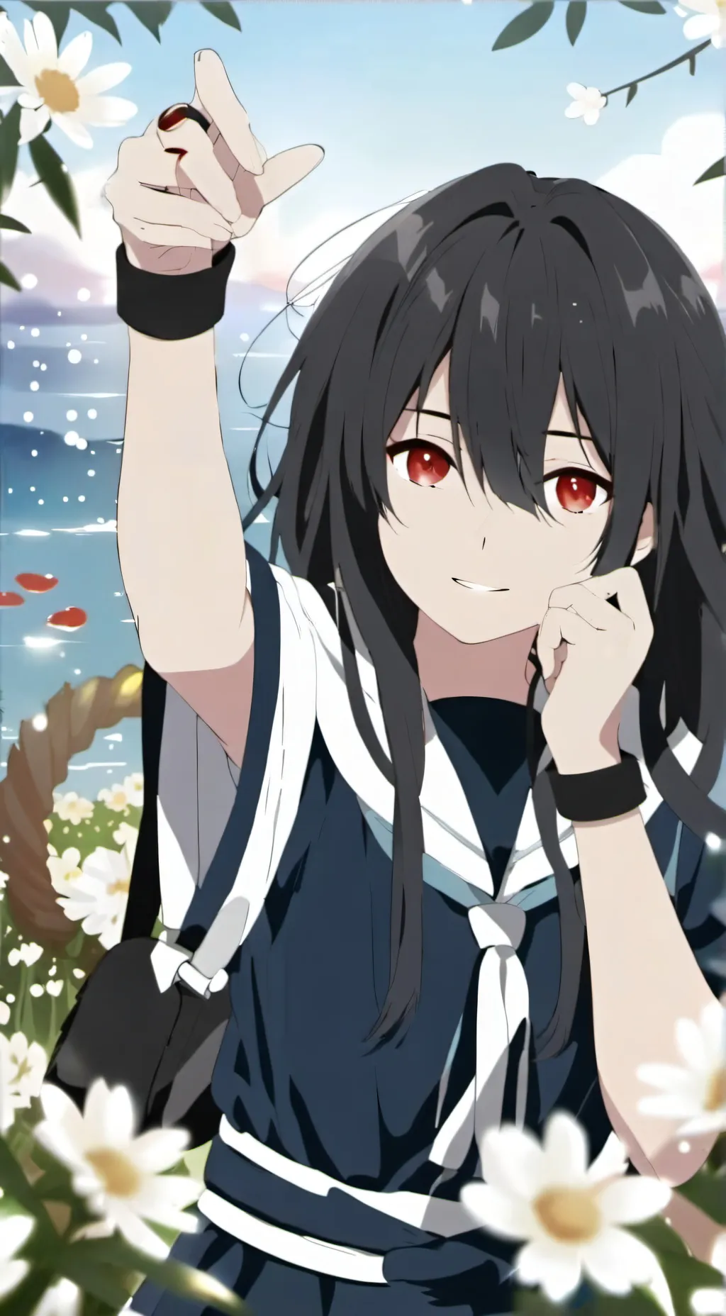 ai character: kny winter background