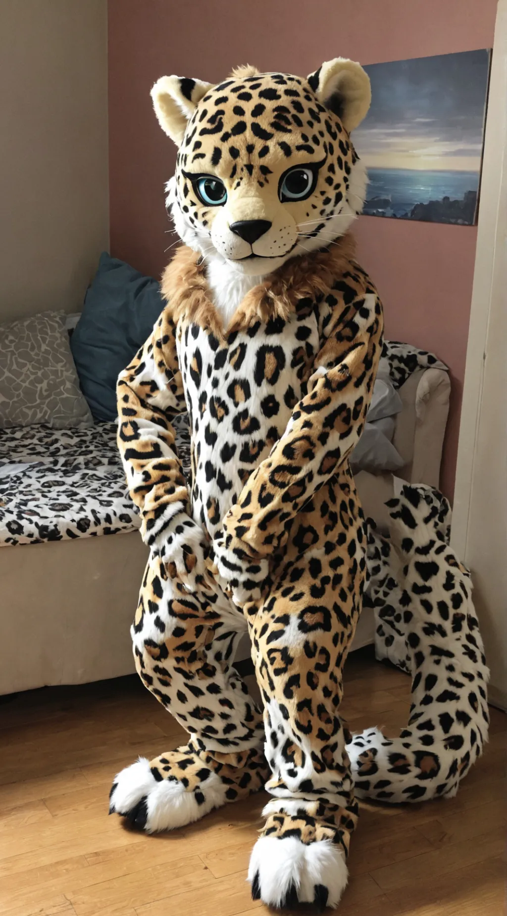 ai character: fursuit  background