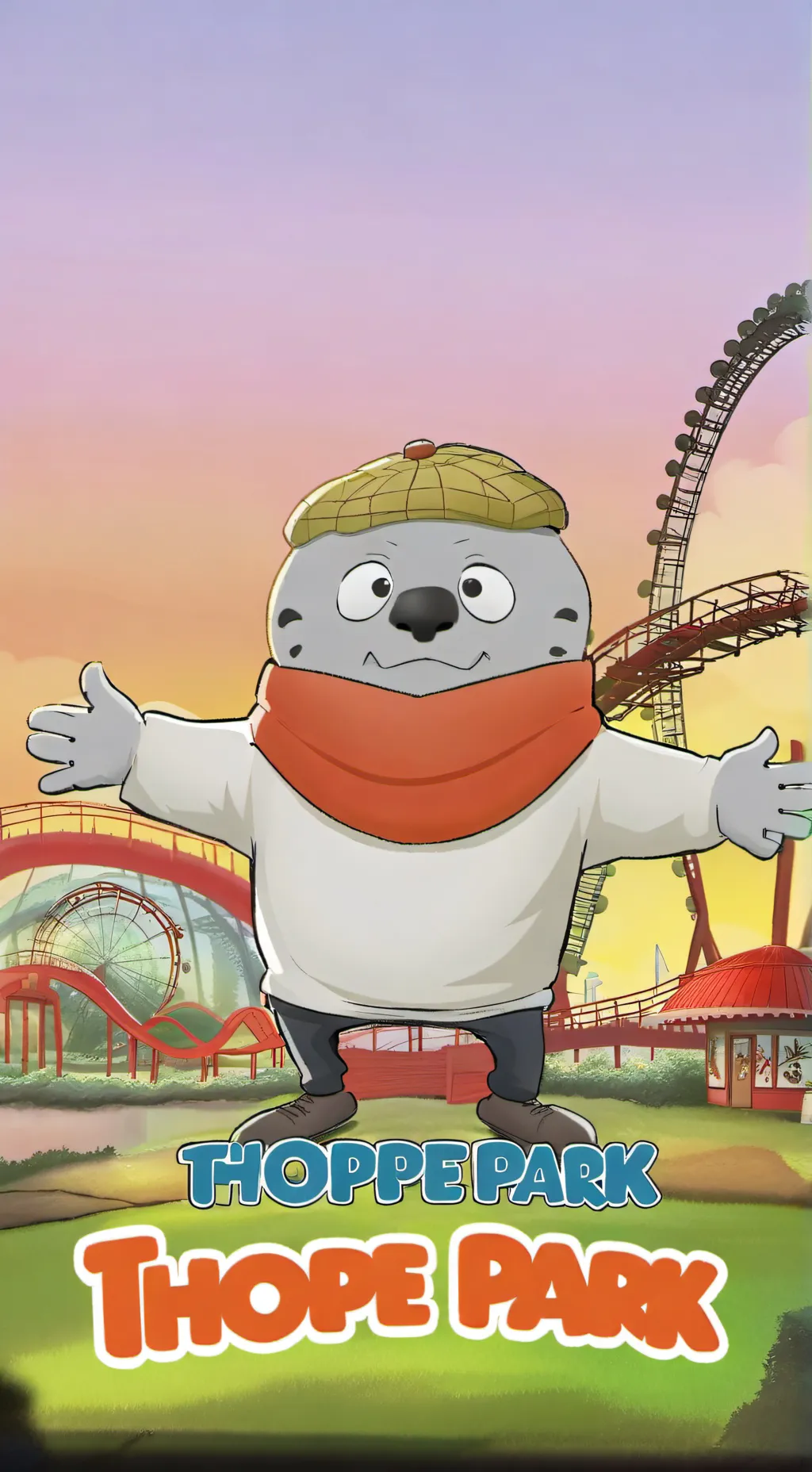 ai character: Thorpe park background