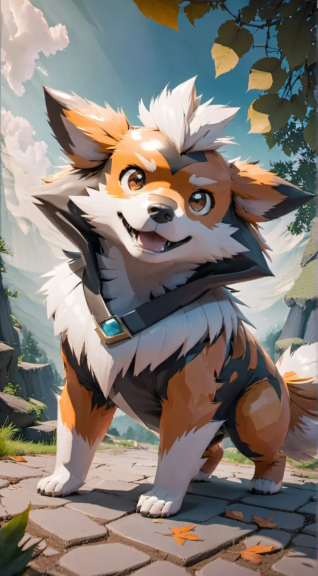 ai character: Growlithe Haley  background
