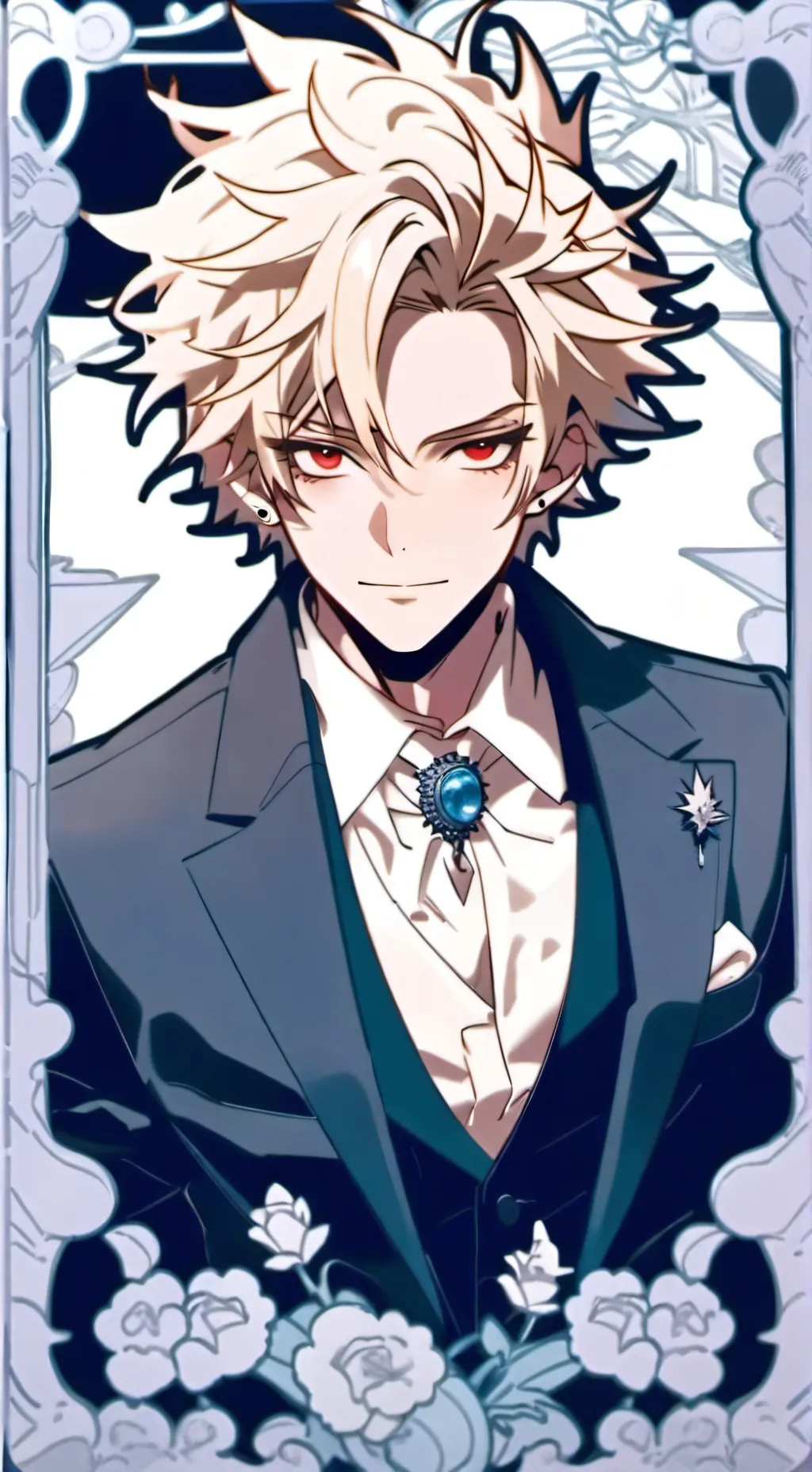 ai character: MHA motorcycle background