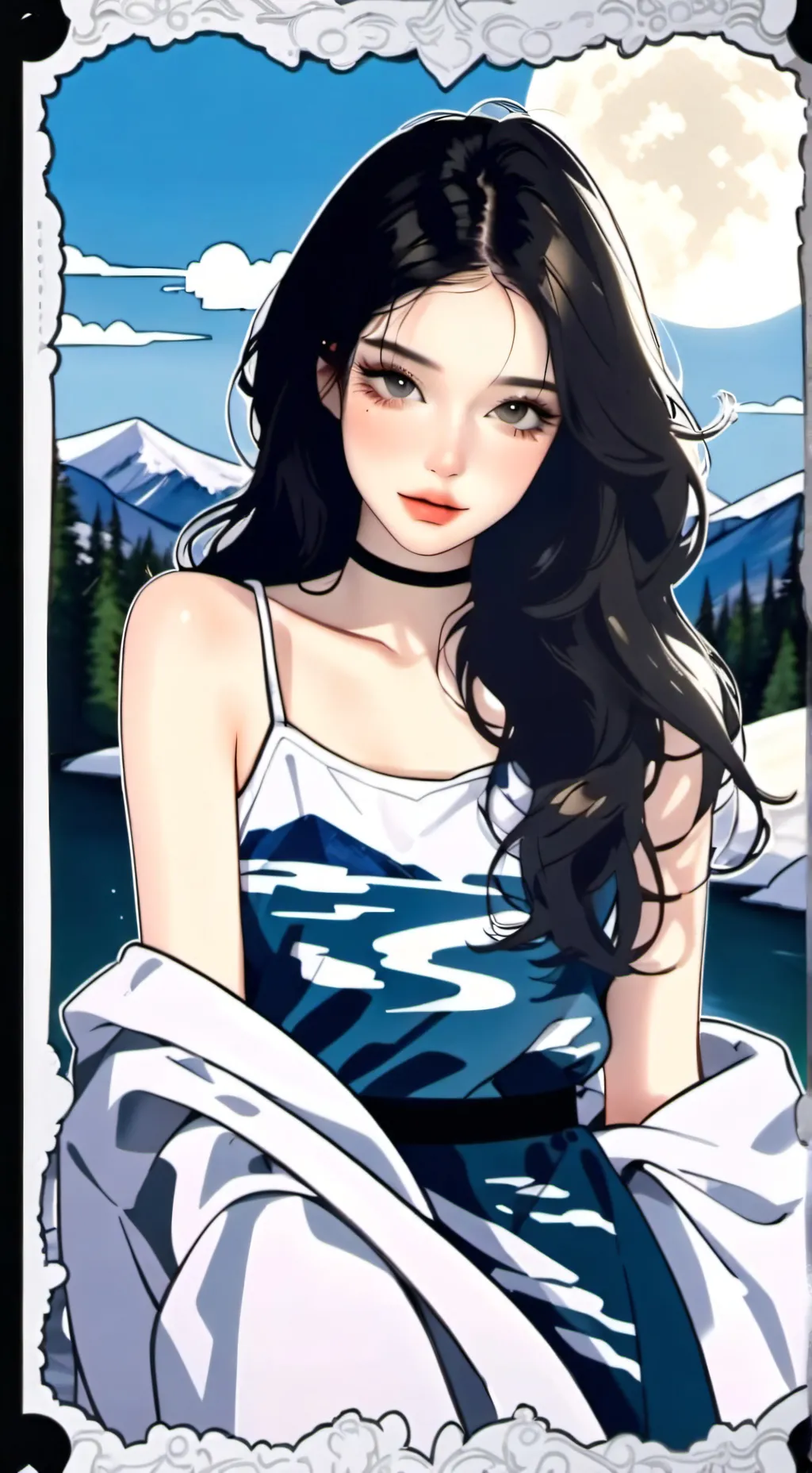 ai character: Hot girl  background