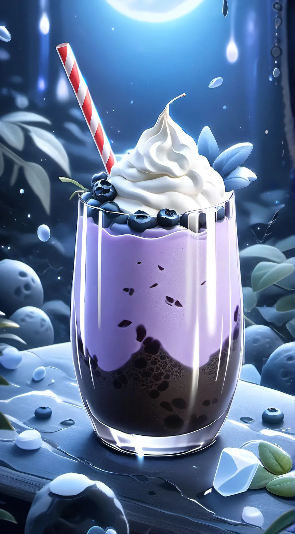 ai character: Grimace Shake background