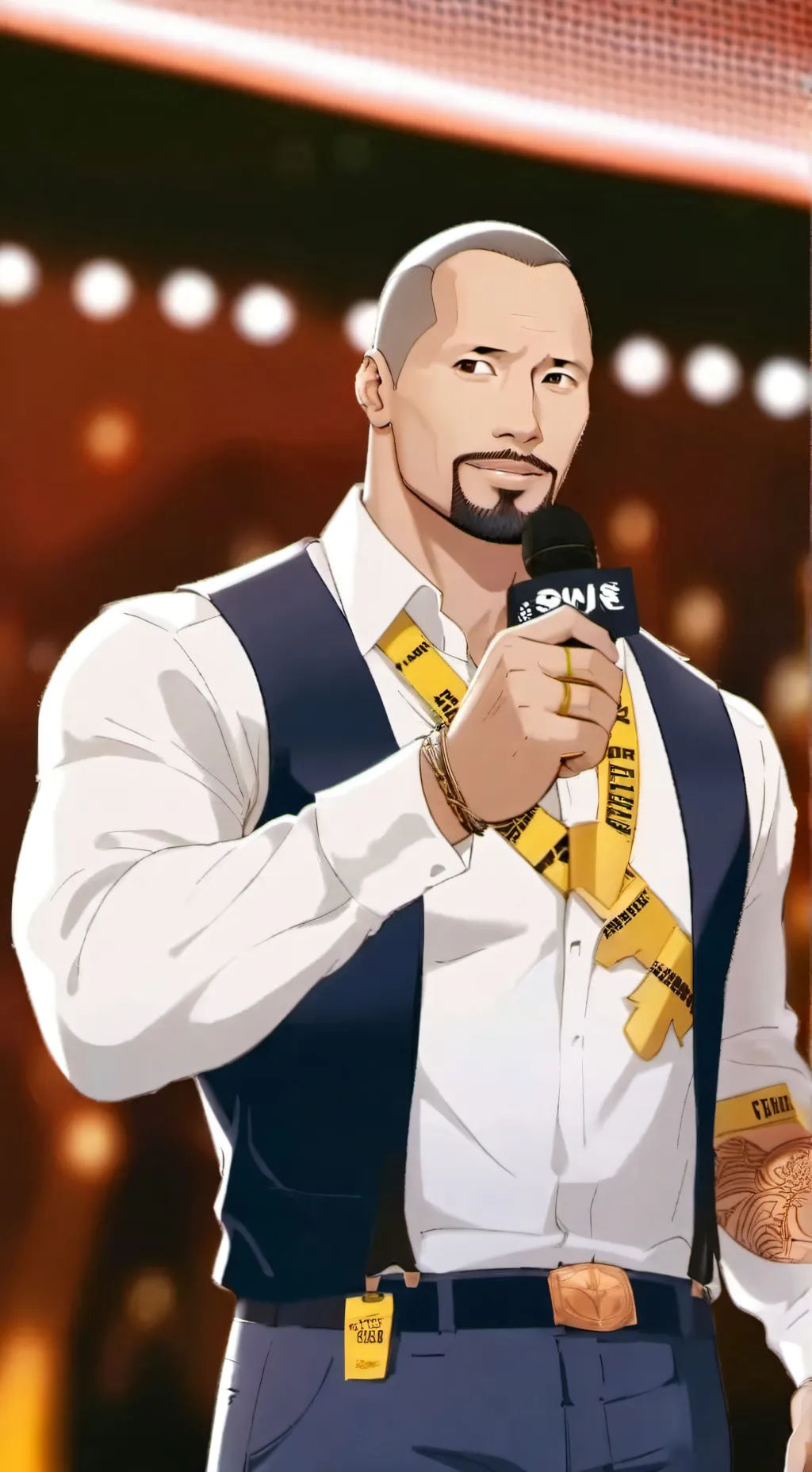 ai character: Dwayne the rock  background