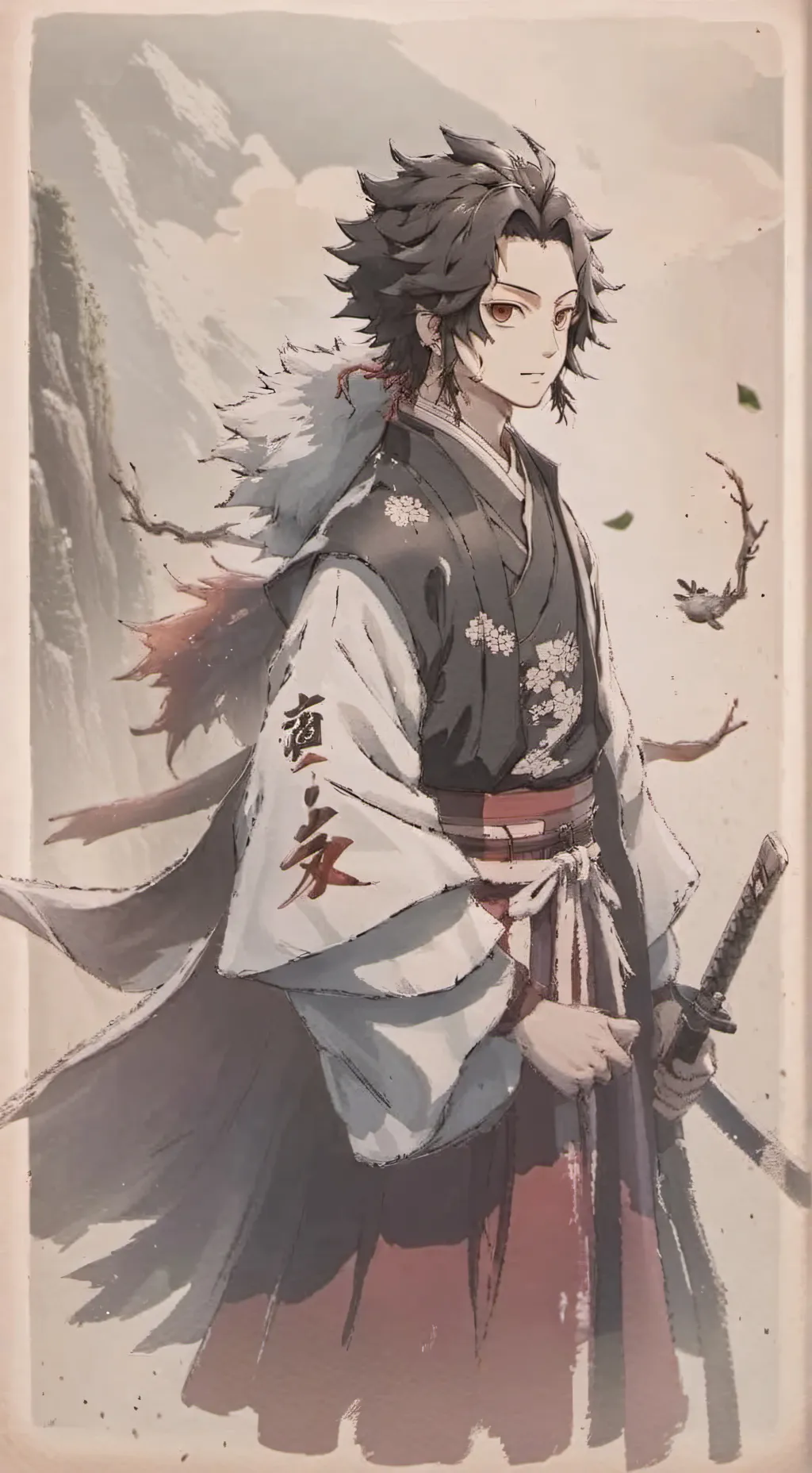 ai character: Tanjiro  background