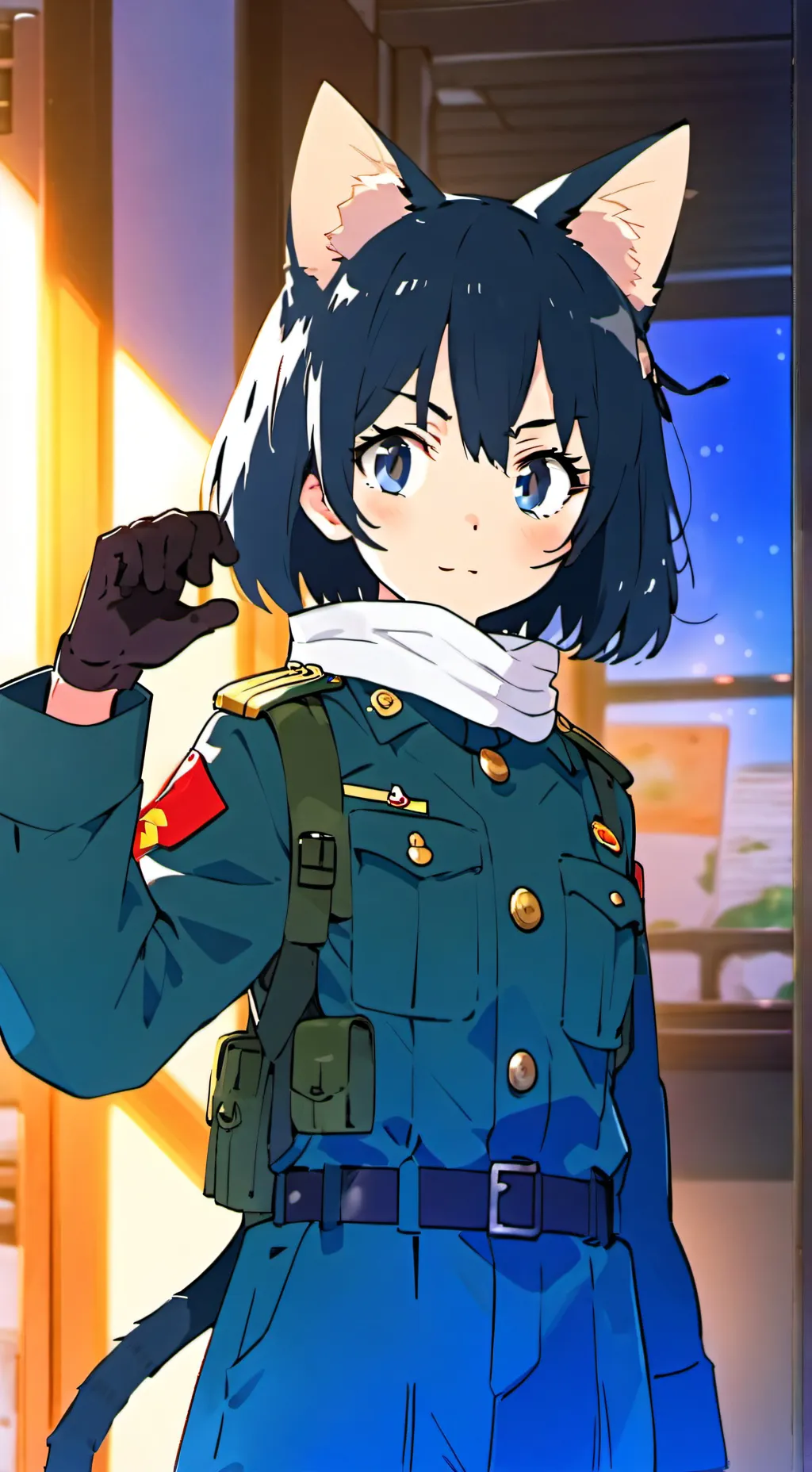 ai character: AniCat Sergeant background