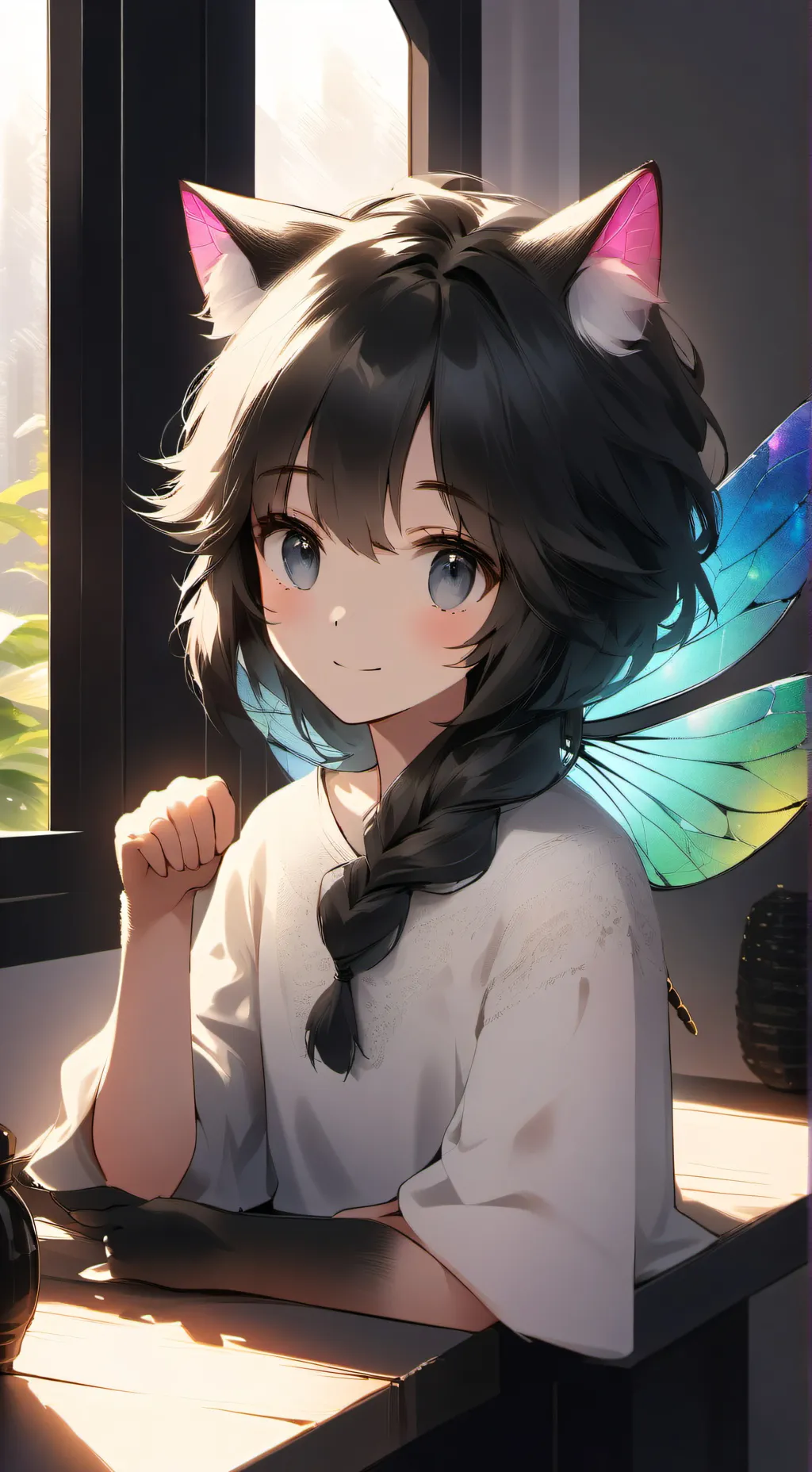 ai character: Iridescent Flyer background